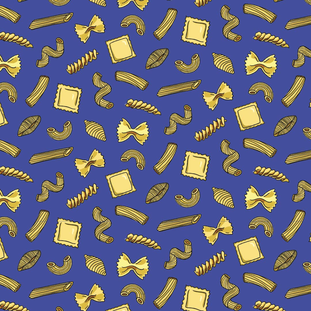 Pasta Shapes Wrapping Paper Roll - bubblegum market