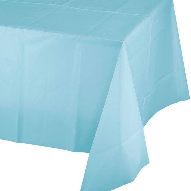 Pastel Blue Plastic Table Cover - bubblegum market