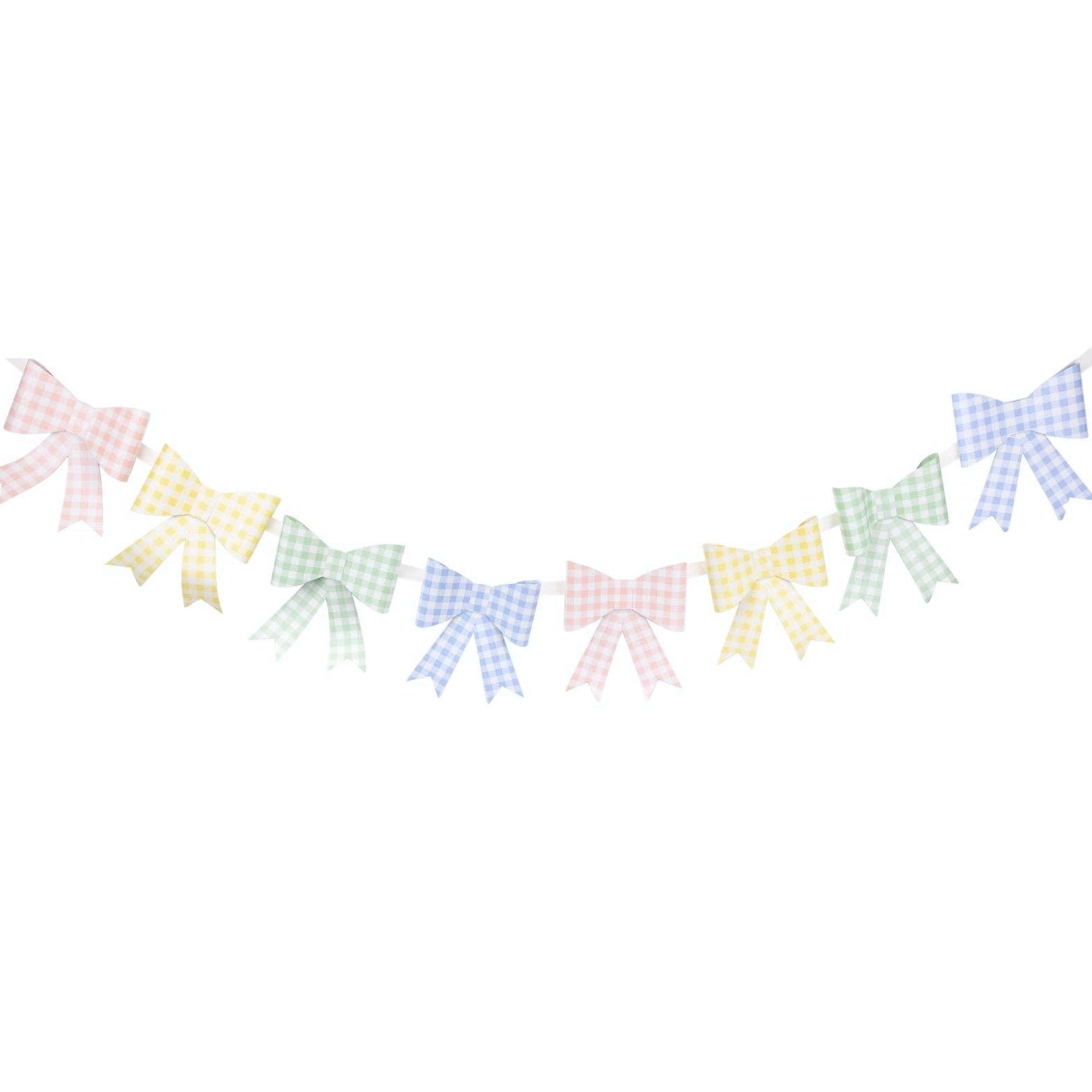 Pastel Gingham Bow Banner - bubblegum market