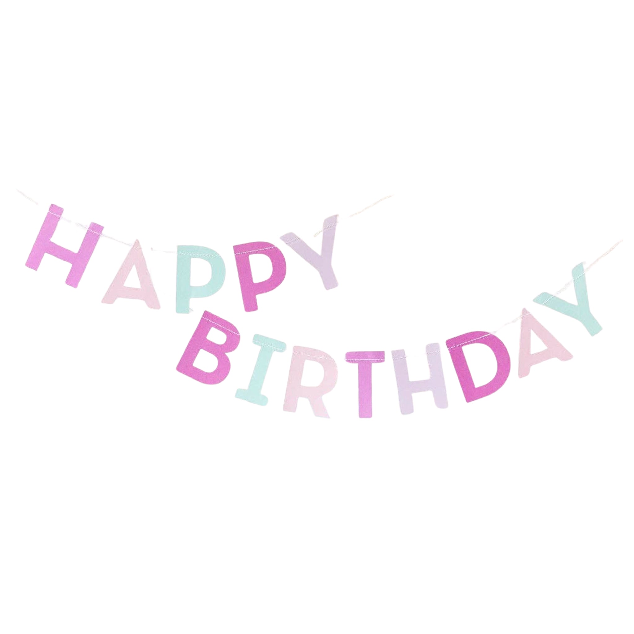 Pastel HAPPY BIRTHDAY Banner - bubblegum market