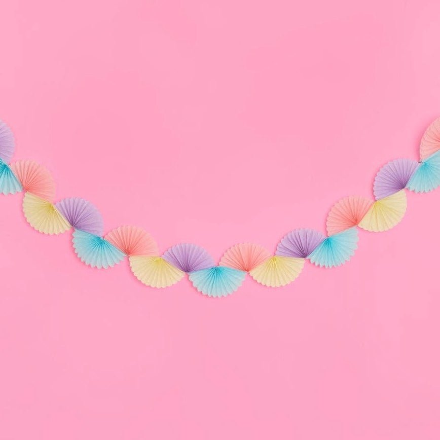 Pastel Paper Fan Garland - bubblegum market