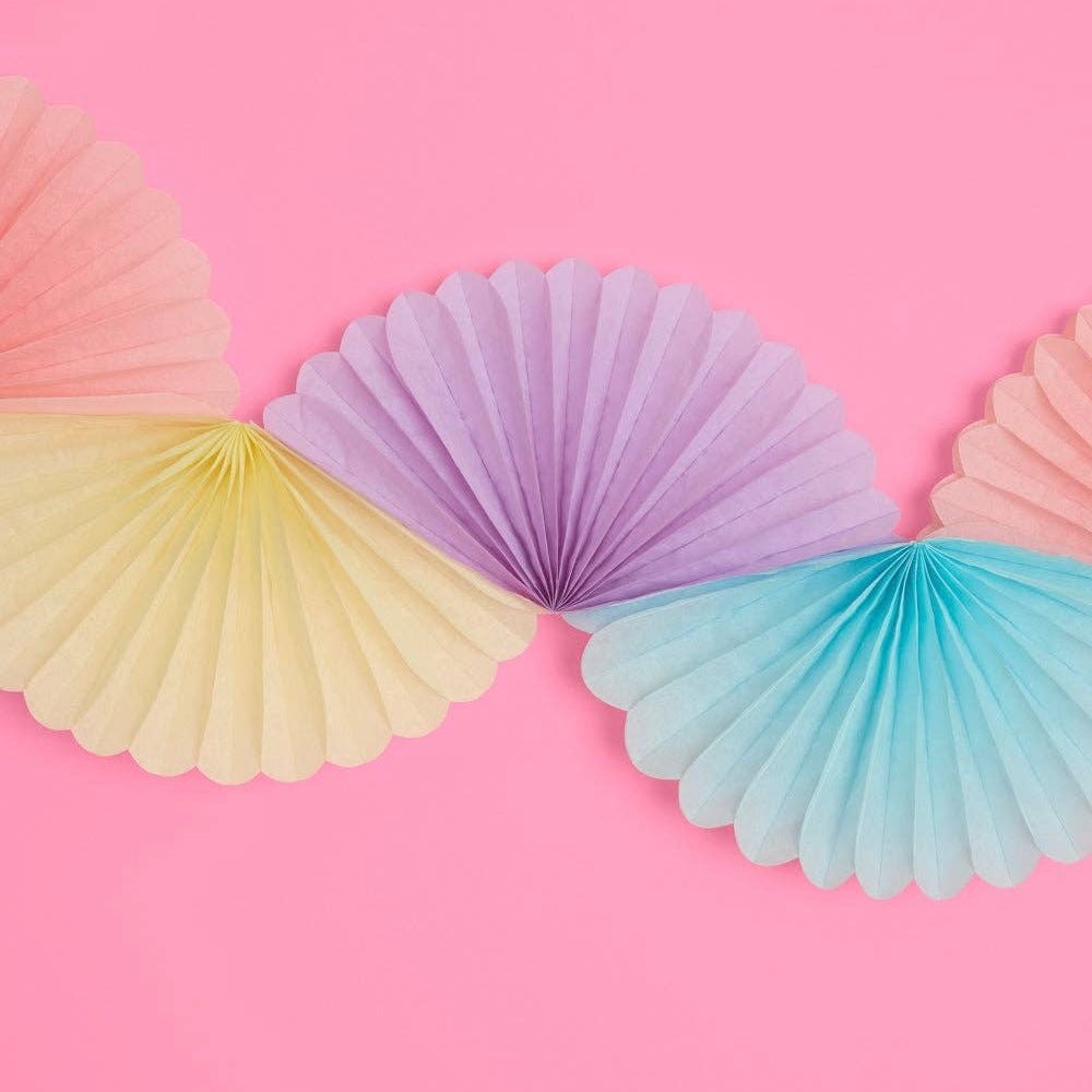 Pastel Paper Fan Garland - bubblegum market