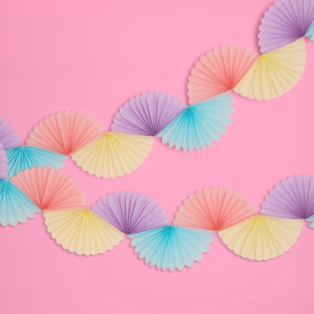 Pastel Paper Fan Garland - bubblegum market
