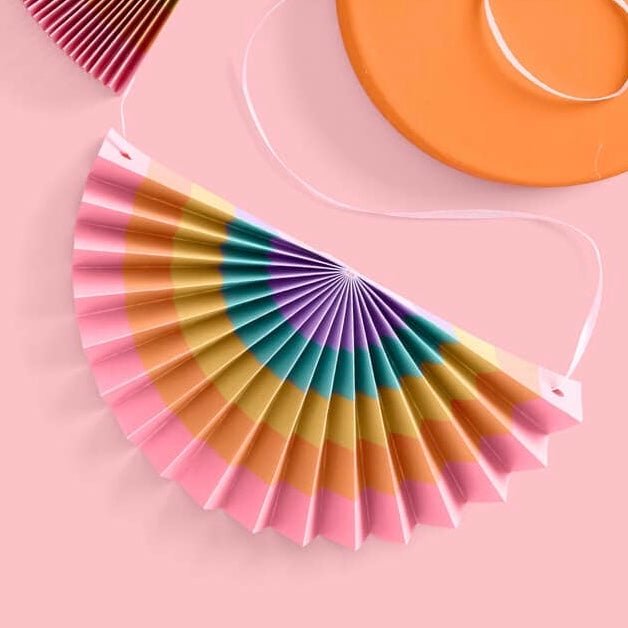 Pastel Rainbow 3D Fan Garland - bubblegum market