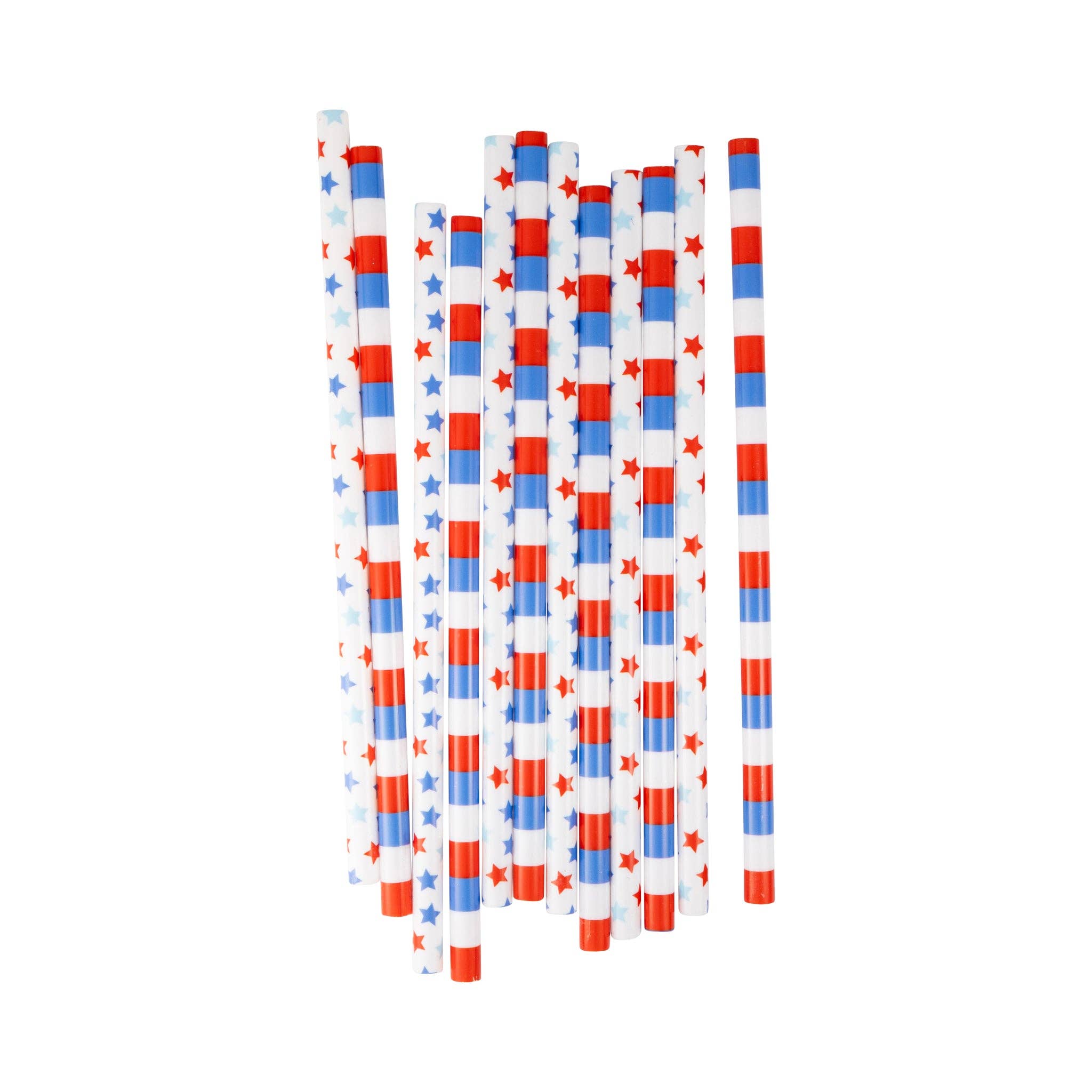 Patriotic Stars Reusable Straws (12ct) - bubblegum market