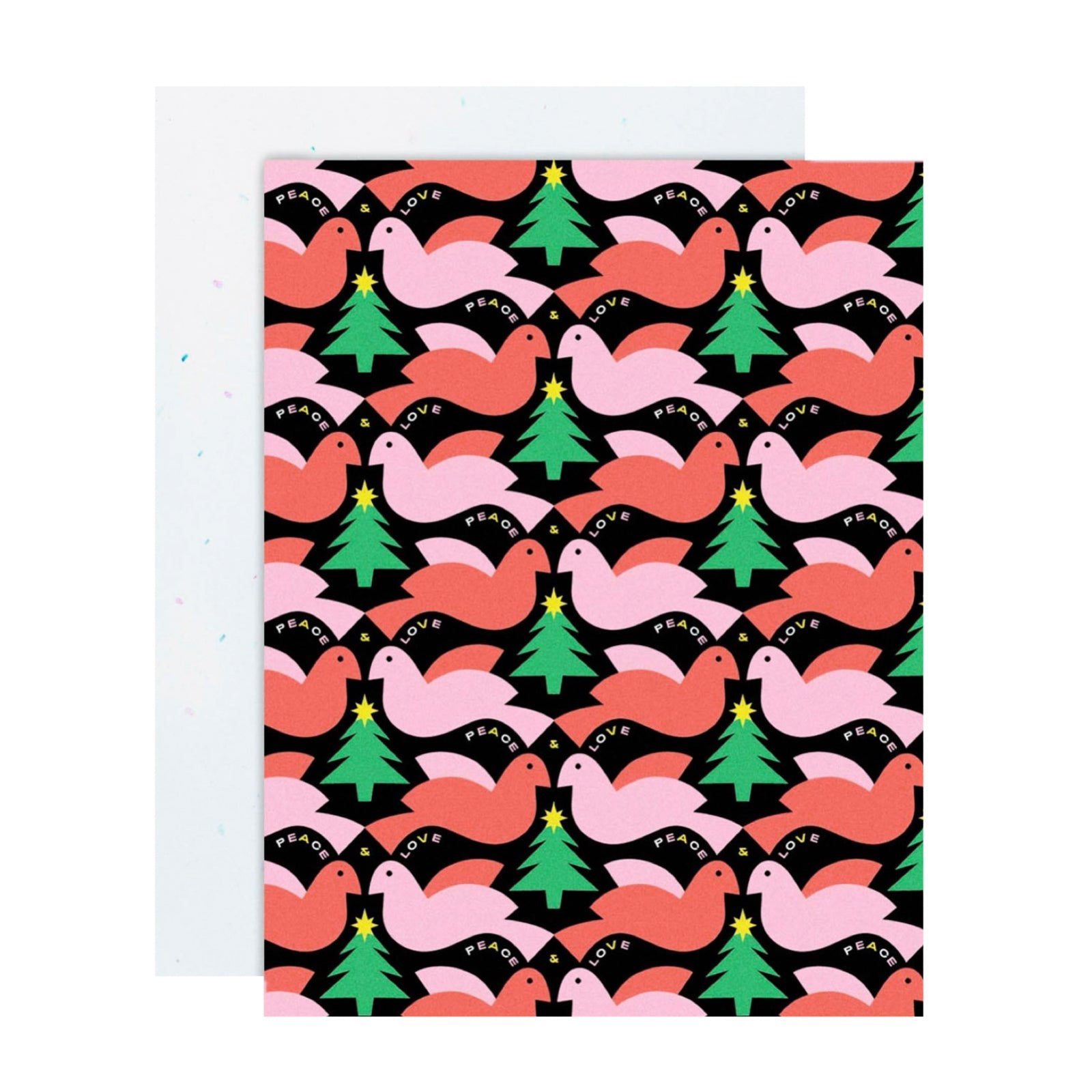 Peace & Love Doves Holiday Greeting Card Set - bubblegum market