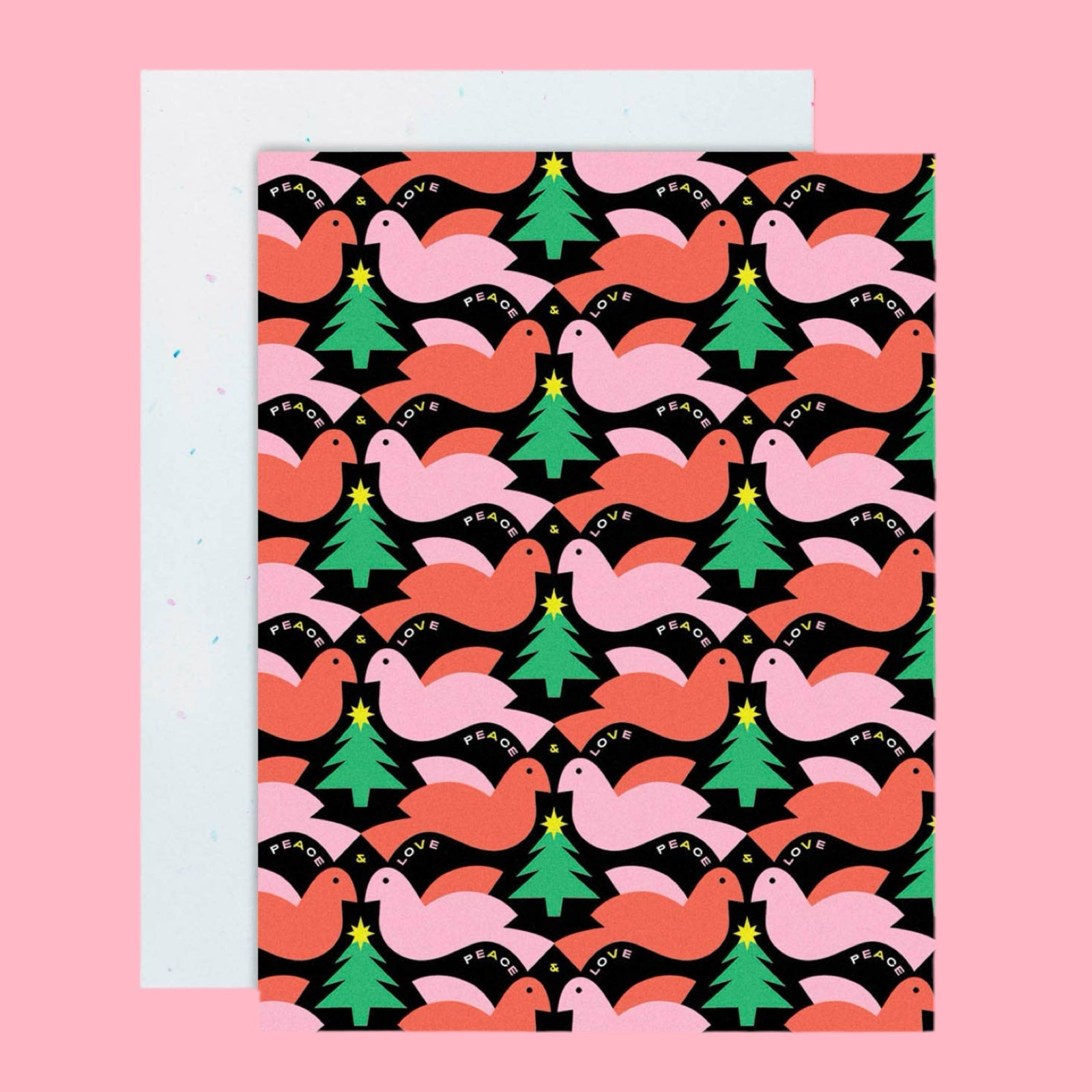 Peace & Love Doves Holiday Greeting Card Set - bubblegum market