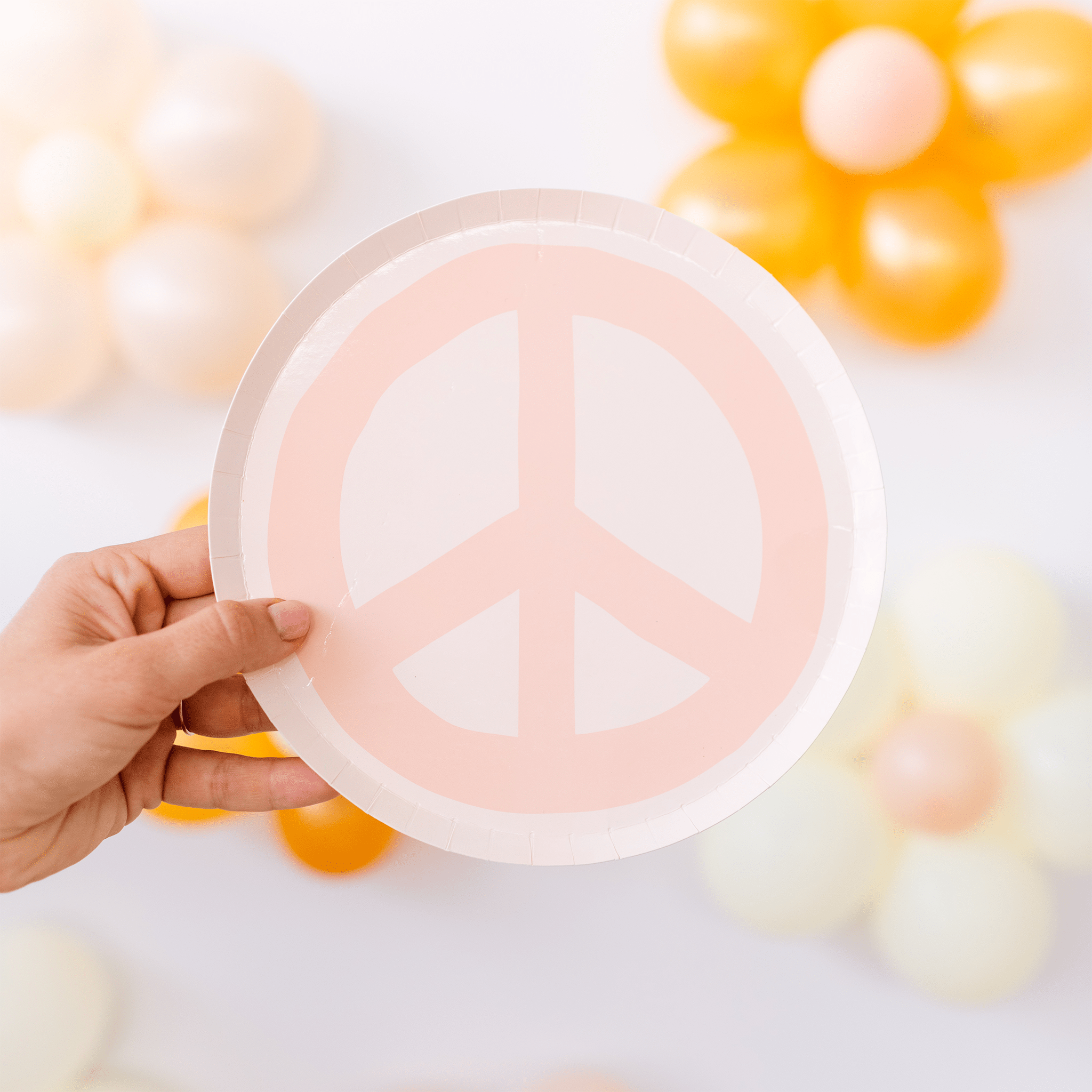 Peace & Love Peace Dessert Plates 8" - bubblegum market