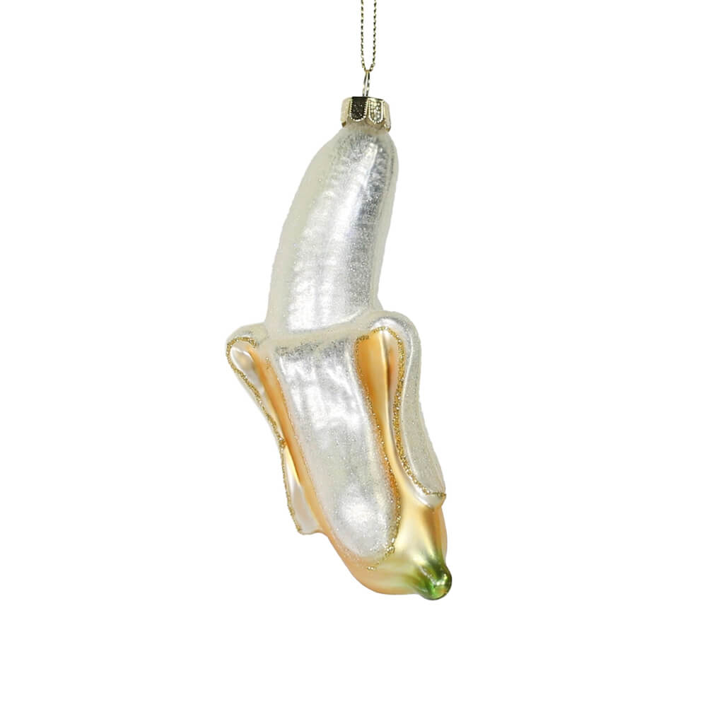 Peeled Banana Glass Ornament 6" - bubblegum market