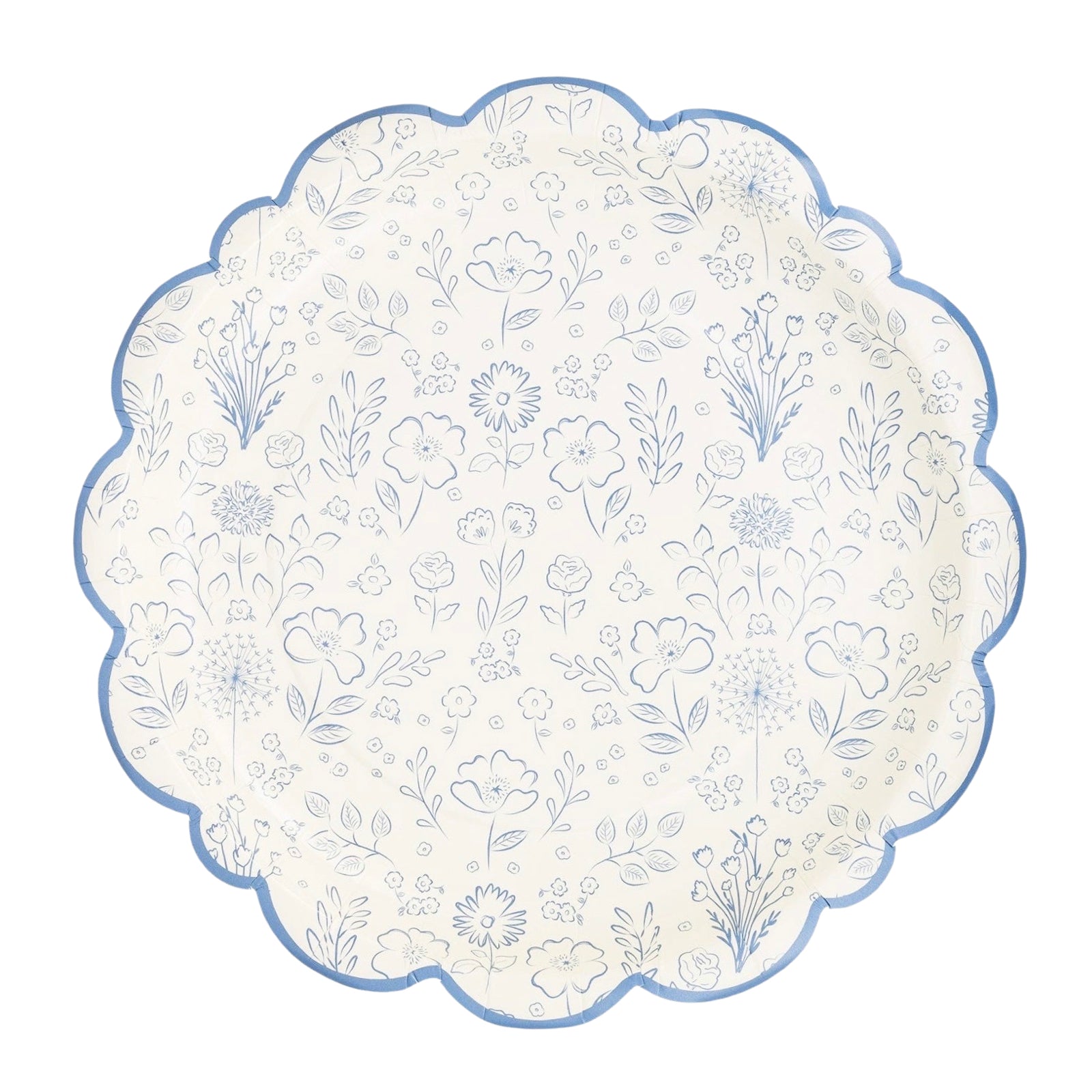 Pembroke Blue Floral Paper Plates 10" - bubblegum market
