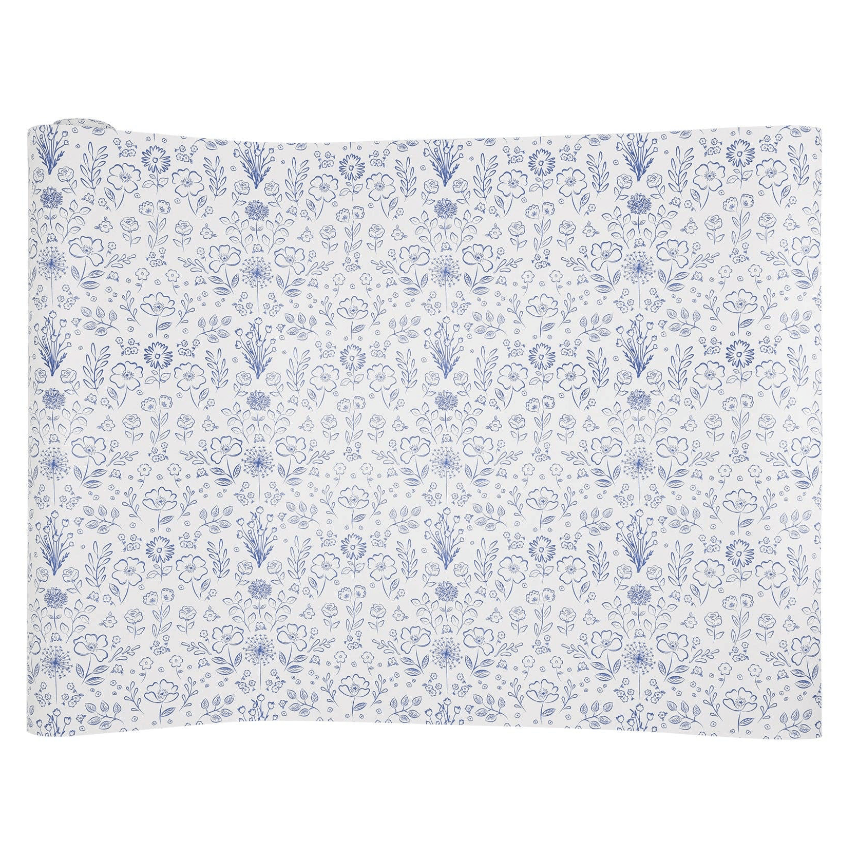 Pembroke Blue Floral Paper Table Runner - bubblegum market