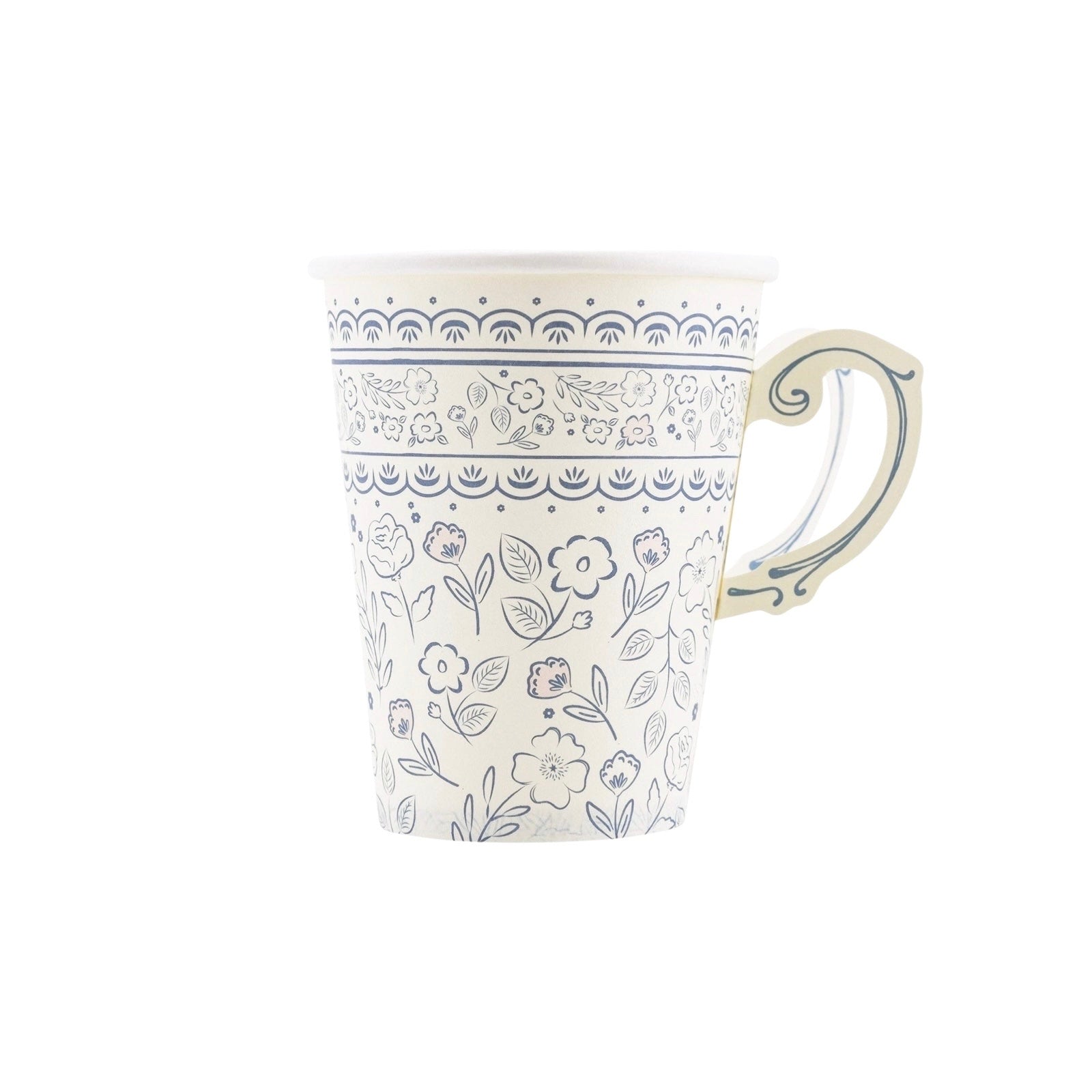 Pembroke Blue Floral Paper Tea Cups - bubblegum market