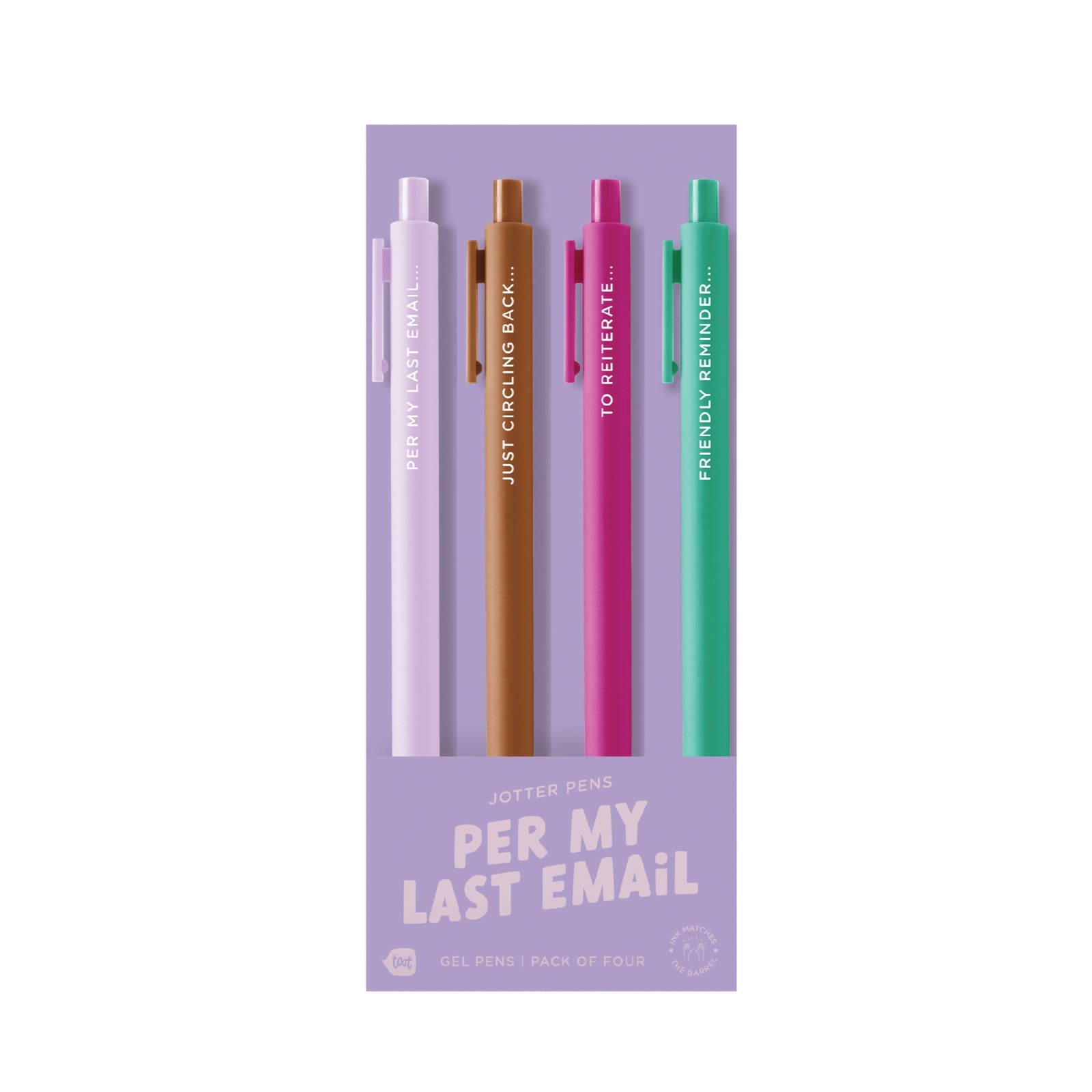 PER MY LAST EMAIL Jotter Pen Set - bubblegum market