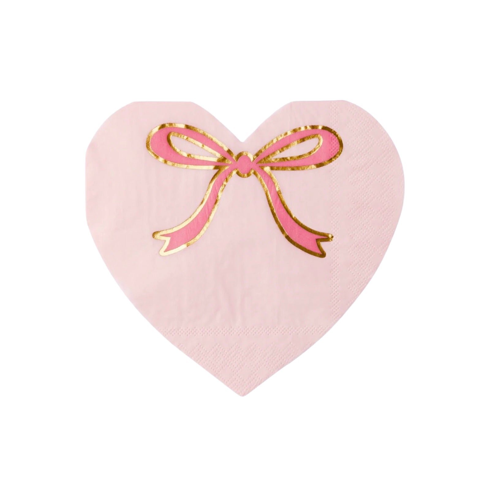 Petal Pink Bow Heart Napkins - bubblegum market