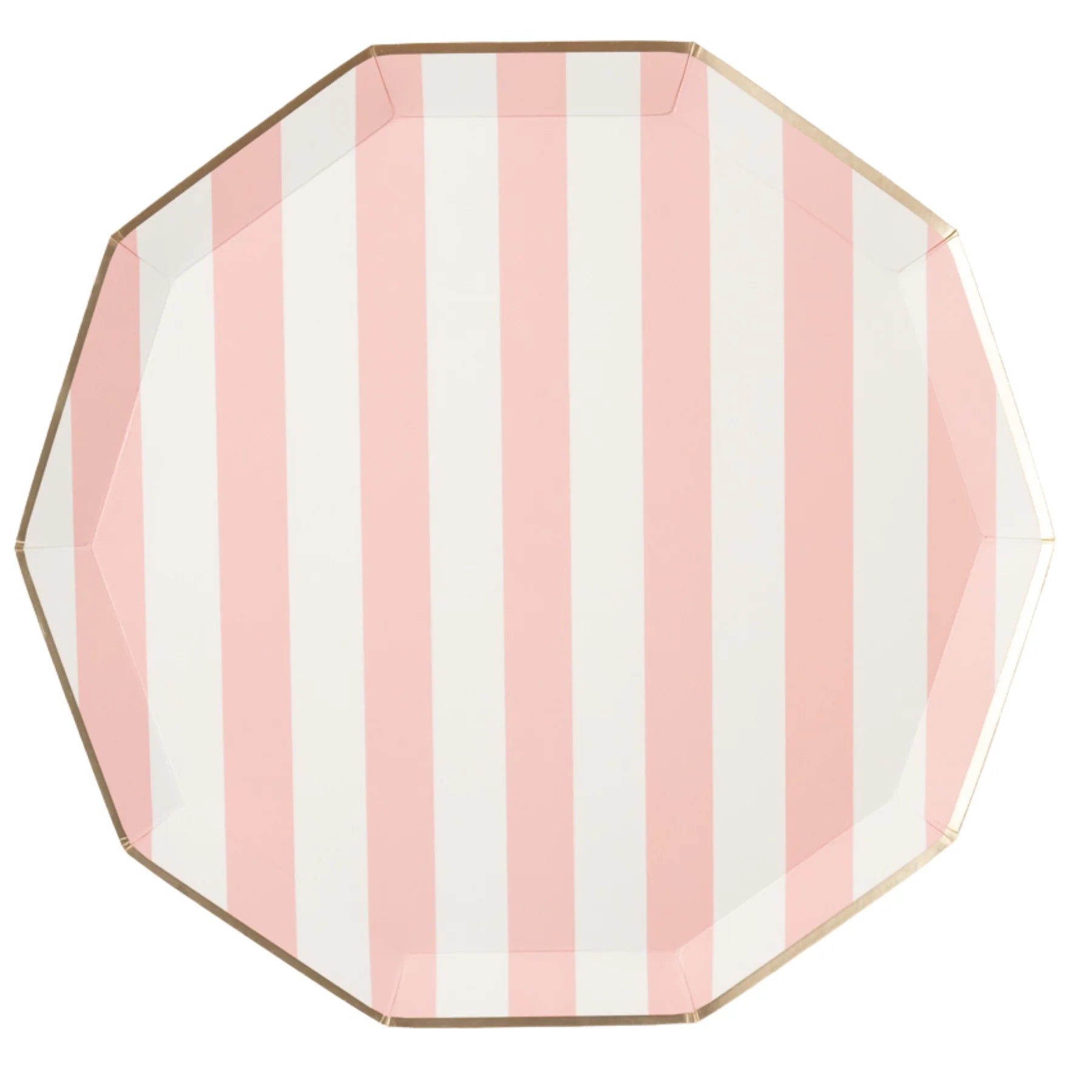 Petal Pink Cabana Stripe Dinner Plates 10.75" - bubblegum market