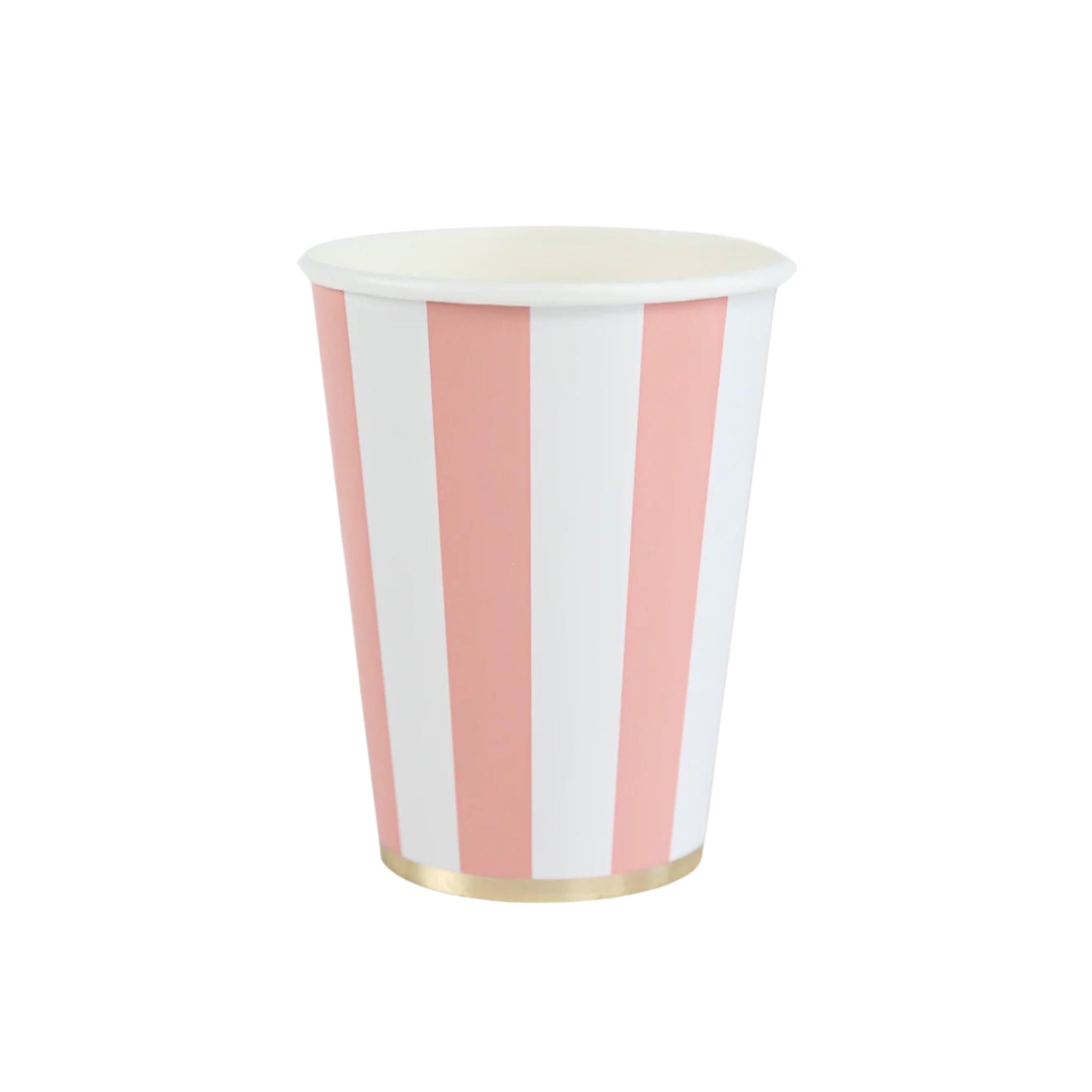 Petal Pink Cabana Stripe Paper Party Cups - bubblegum market