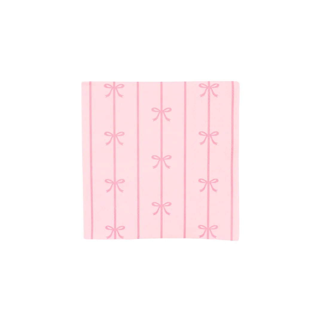 Petal Pink Signature Bow Small Napkins - bubblegum market