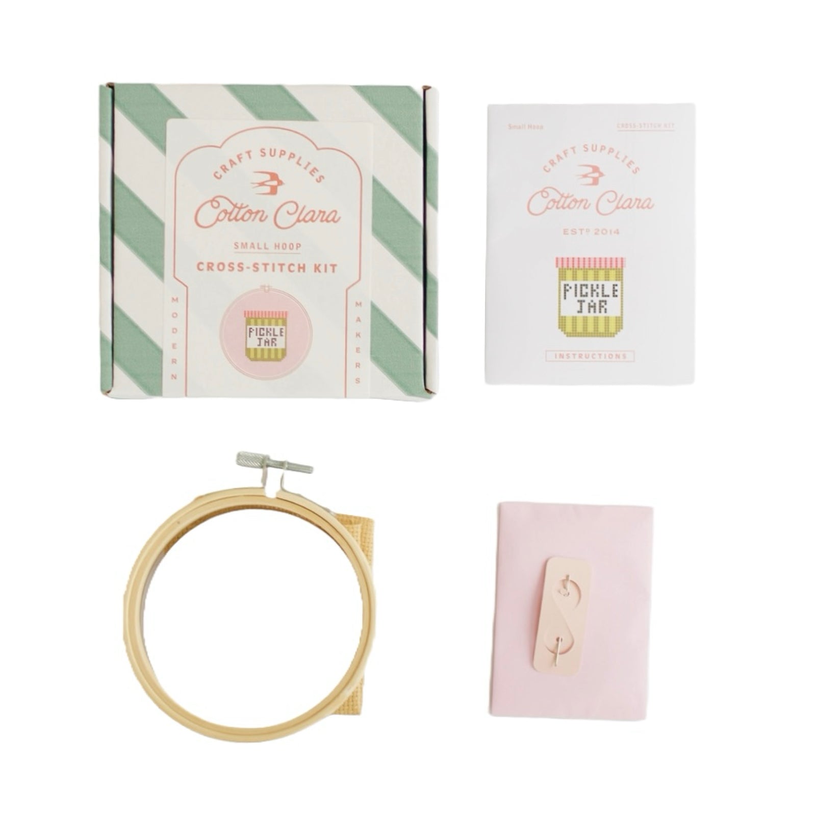 Pickle Jar Cross Stitch Kit - bubblegum market