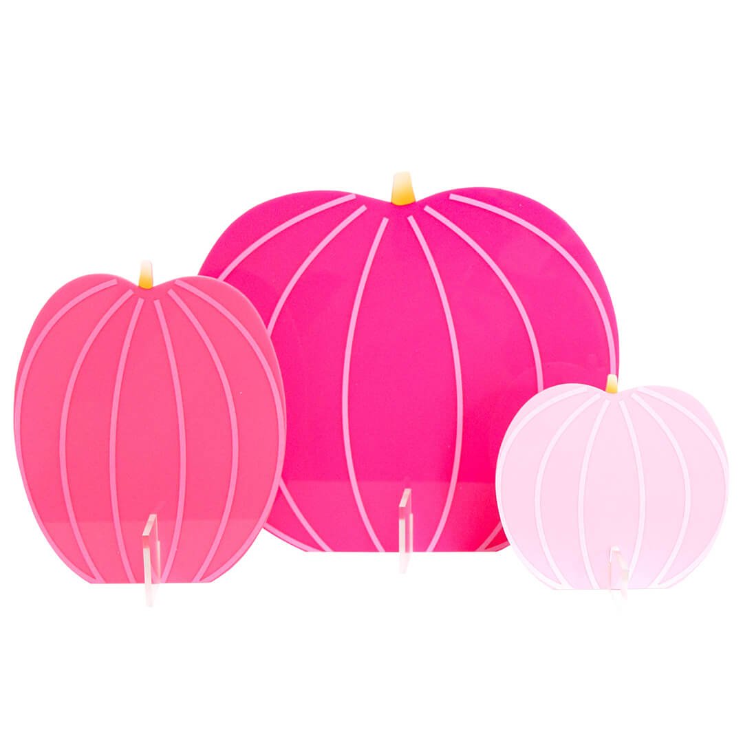 Pink Acrylic Pumpkin Set - bubblegum market