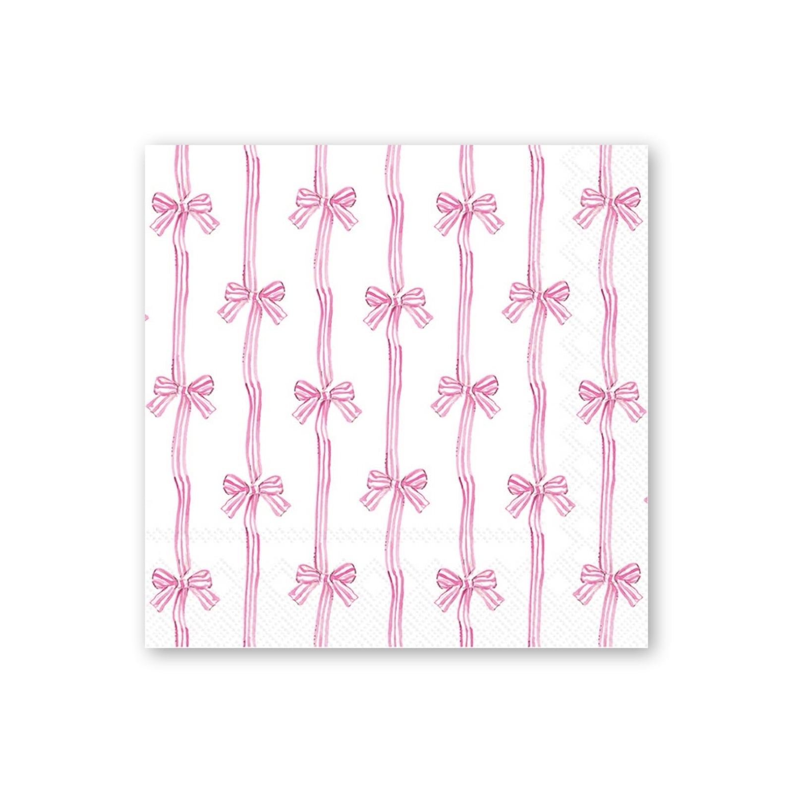 Pink Bow Toile Large Paper Party Napkins - bubblegum market