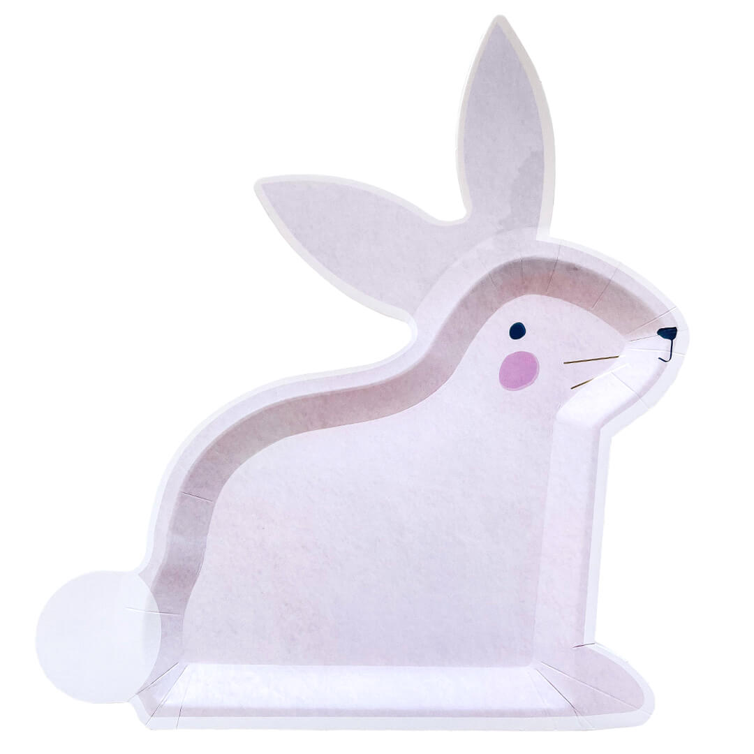 Pink Bunny Paper Plates - bubblegum market