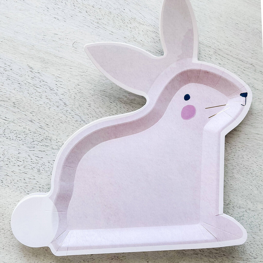 Pink Bunny Paper Plates - bubblegum market