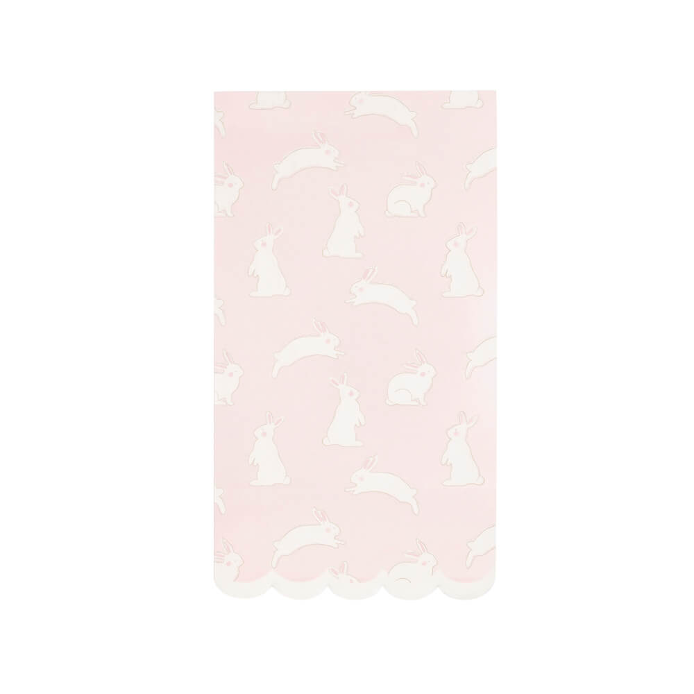 Pink Bunny Pattern Guest Napkins - bubblegum market