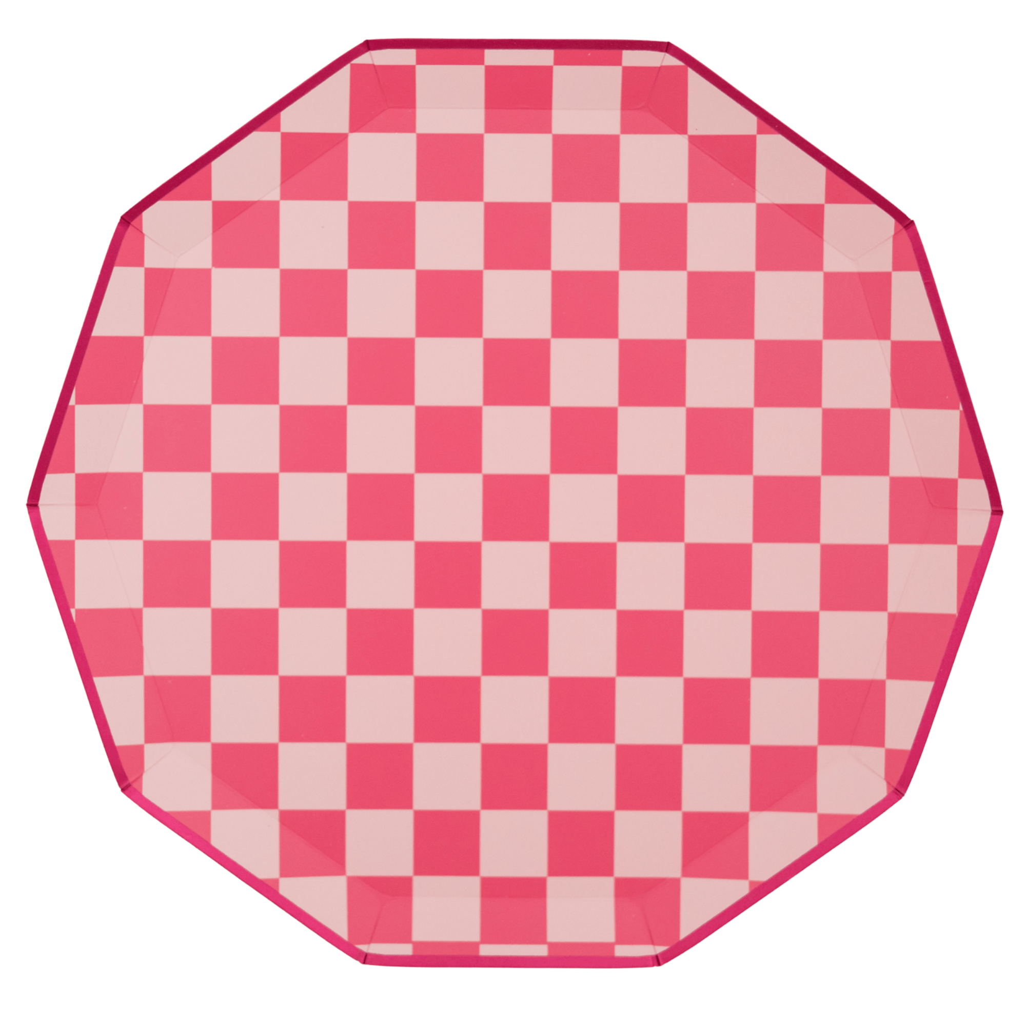 Pink Checkered Signature Dinner Plates 10.75" - bubblegum market