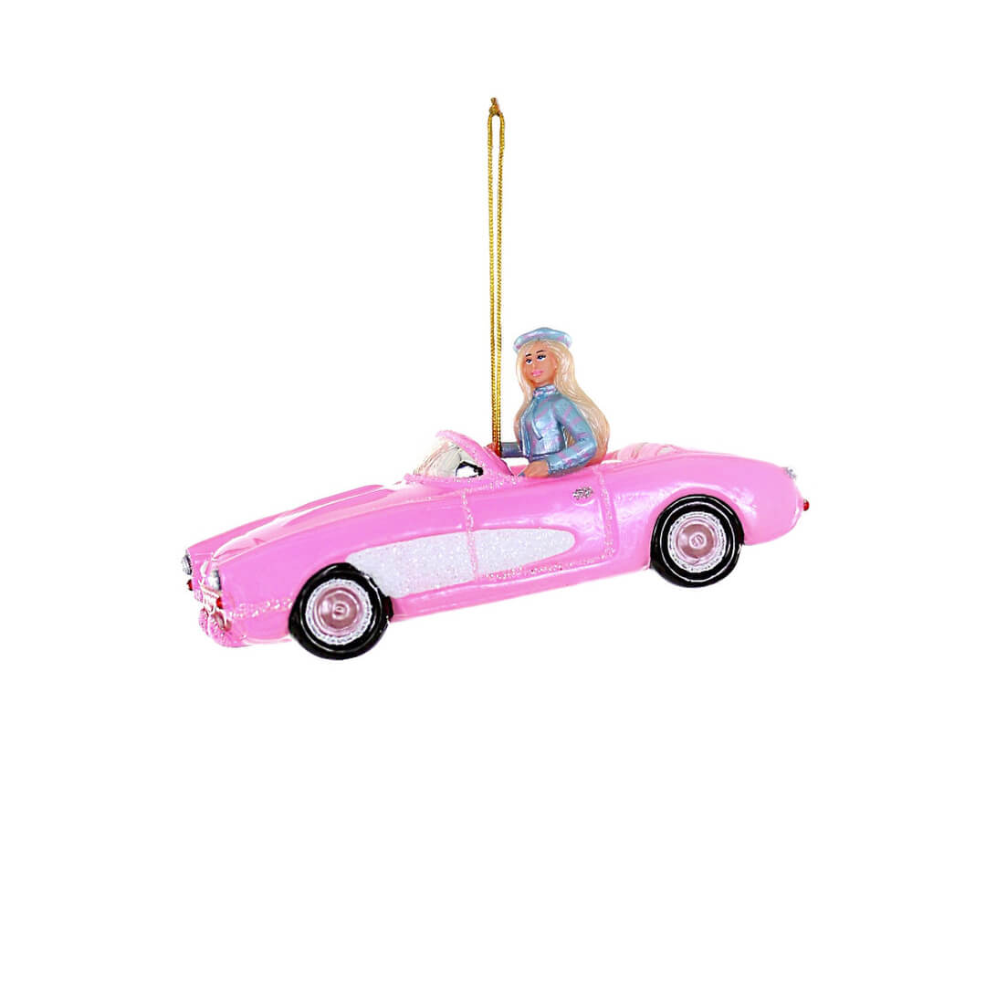 Pink Corvette Ornament 4.5" - bubblegum market