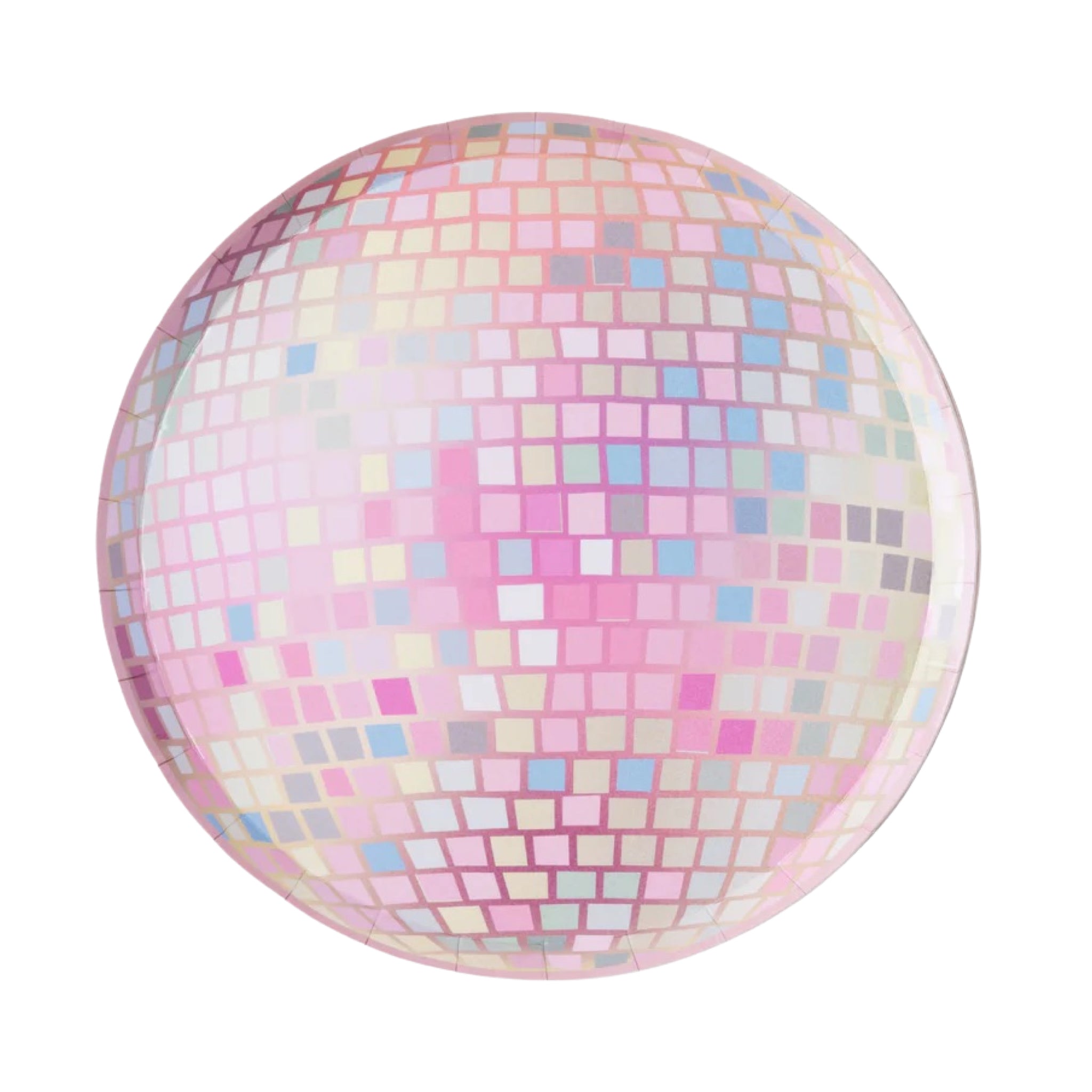 Pink Disco Ball Plates 8" - bubblegum market