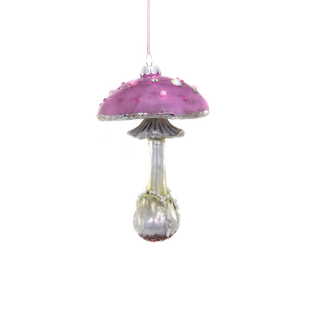 Pink Frostfield Mushroom Ornament 5.5" - bubblegum market