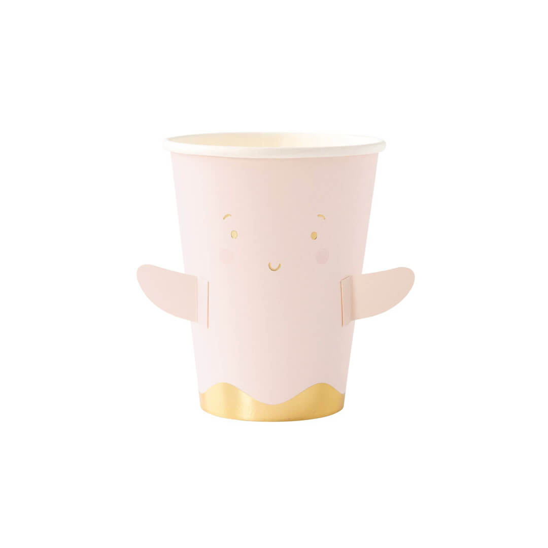 Pink Happy Ghost Paper Party Cups - bubblegum market