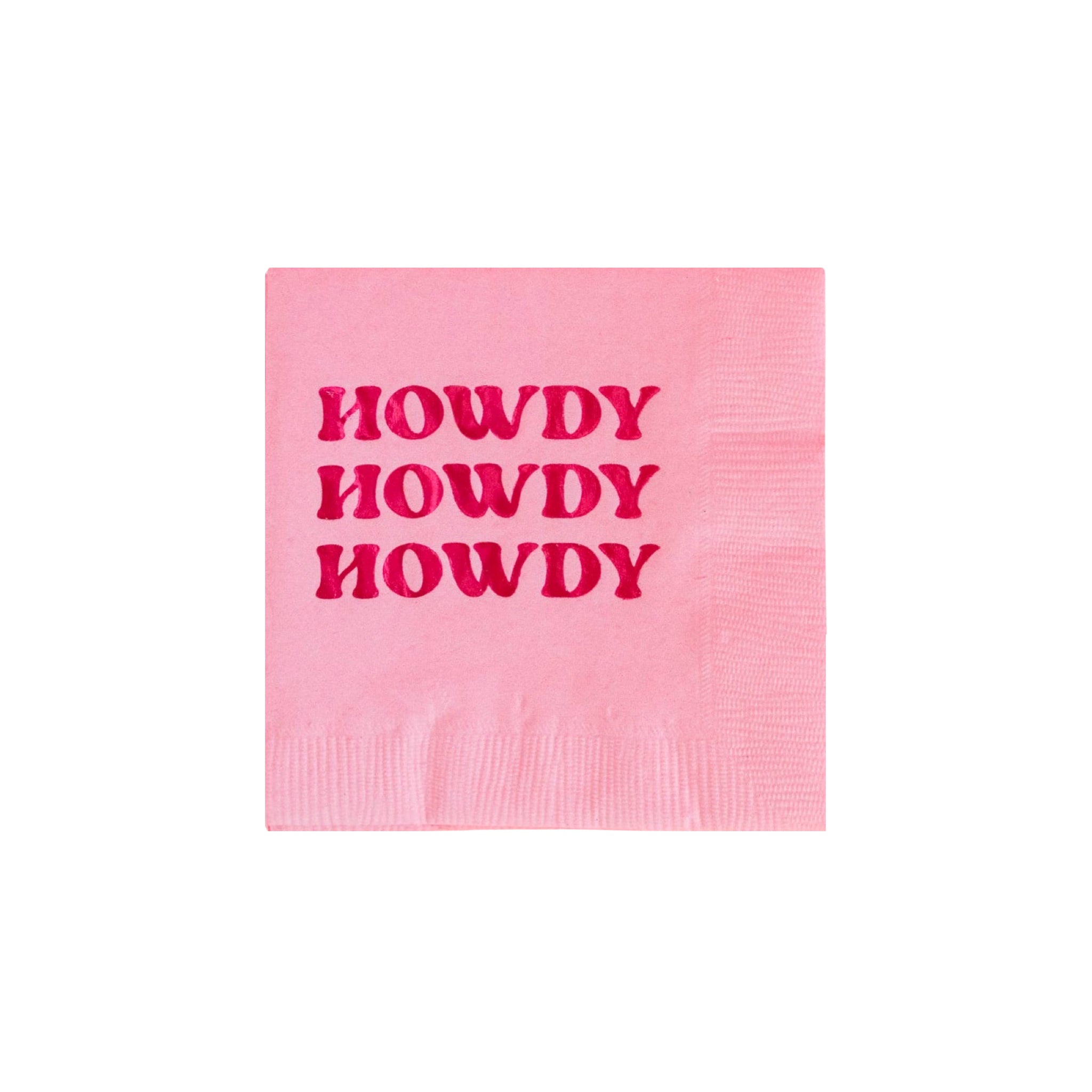Pink Howdy Howdy Howdy Napkins - bubblegum market