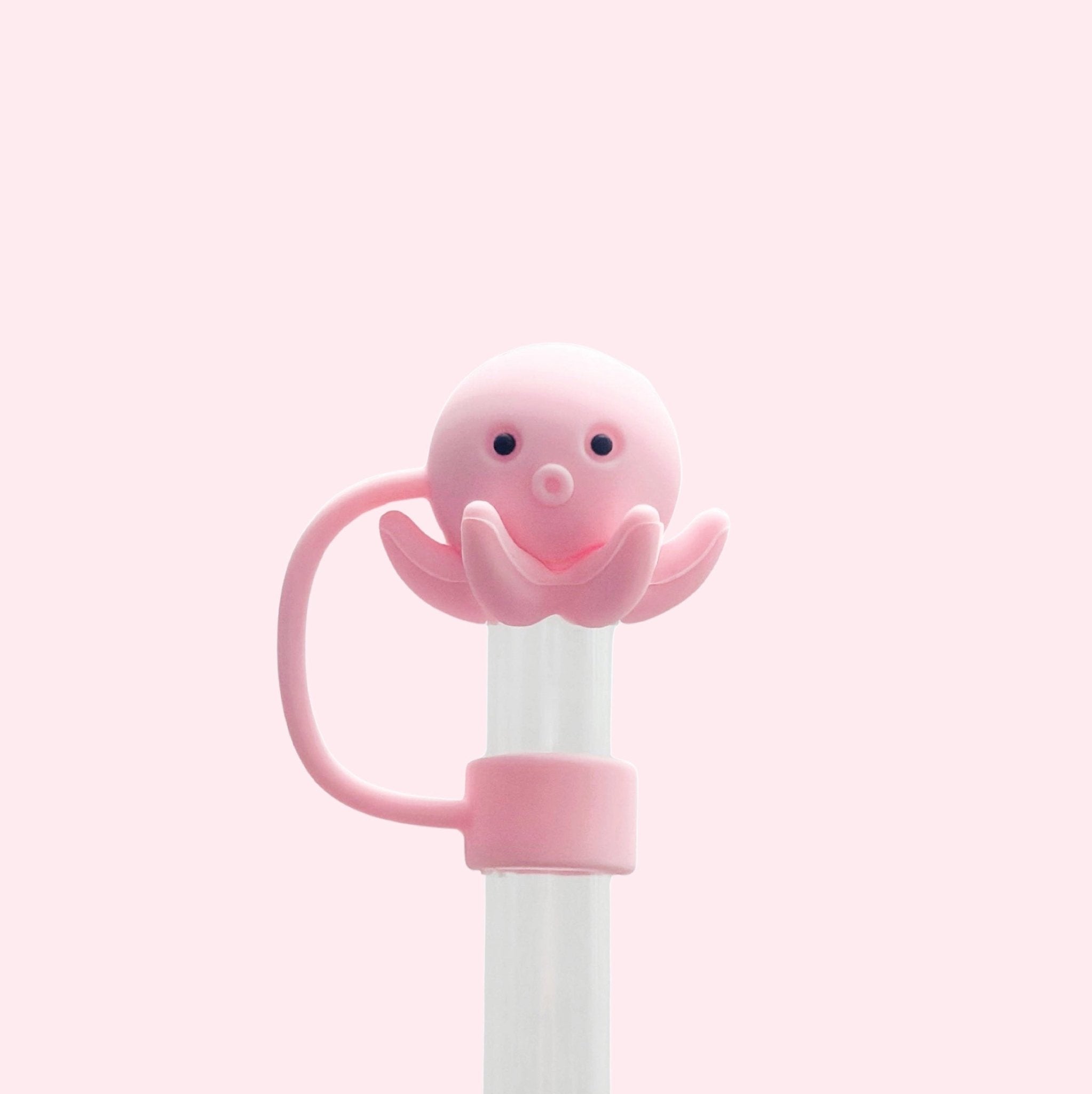 Pink Octopus Straw Cover 10MM - bubblegum market