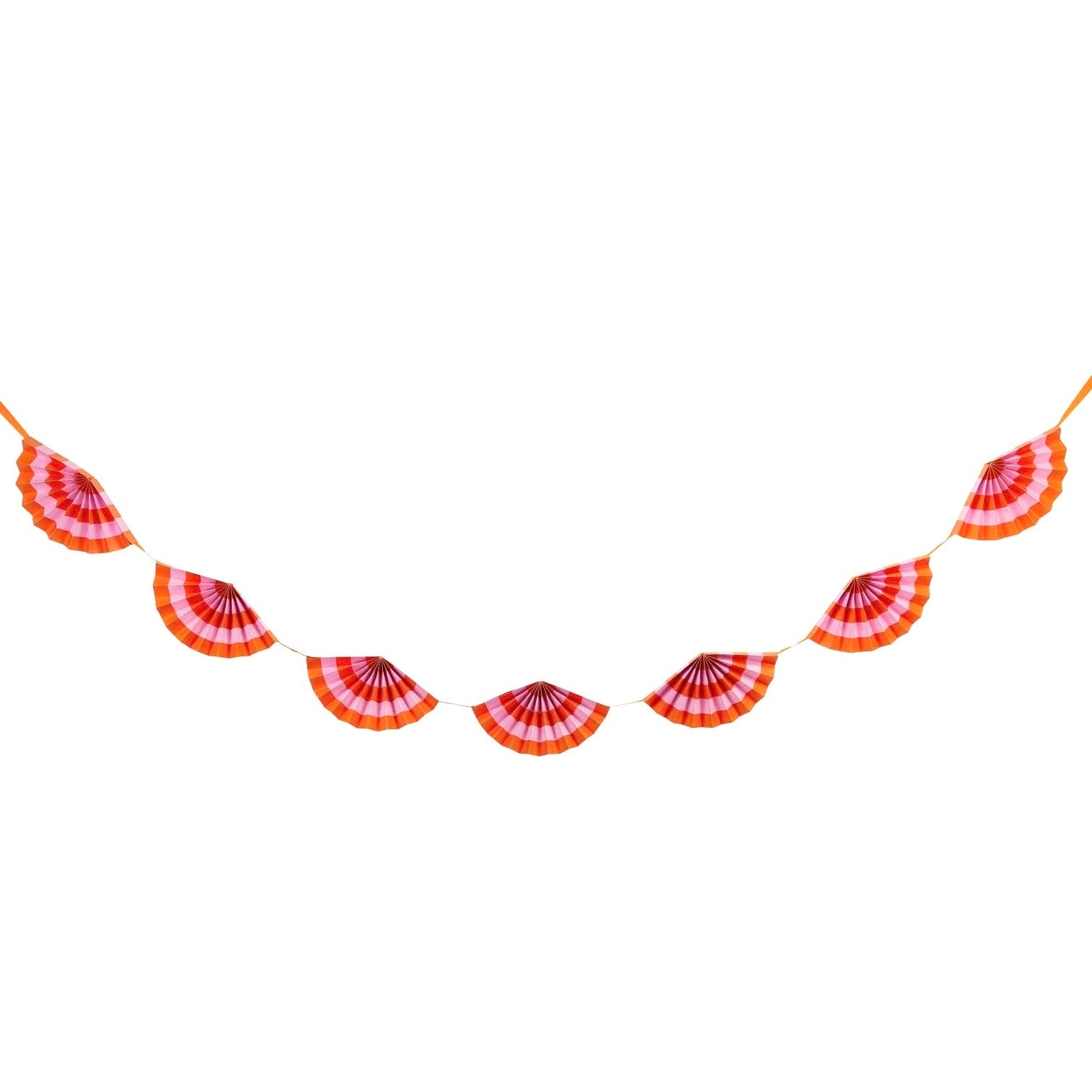 Pink & Orange Fan Bunting Banner - bubblegum market