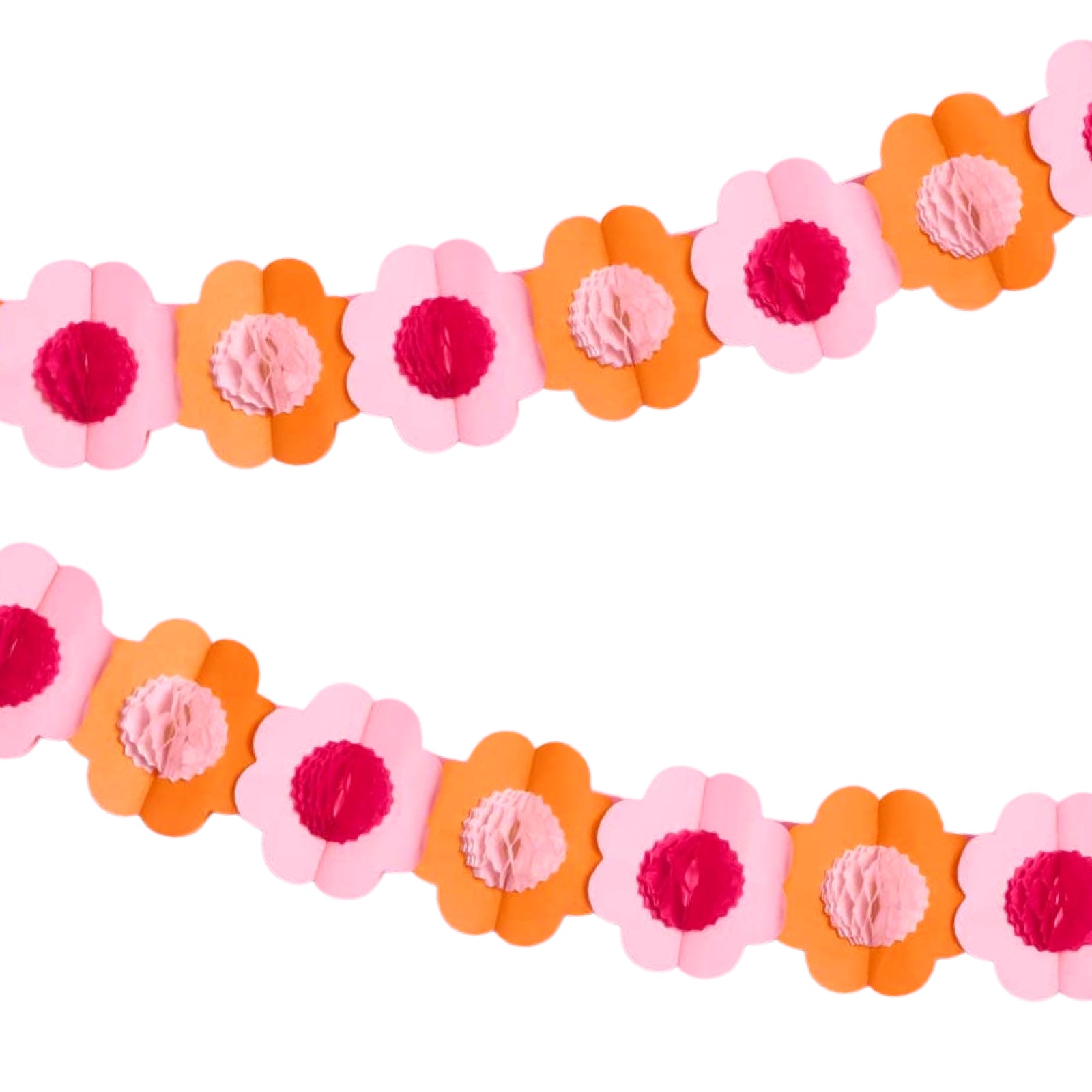 Pink & Orange Flower Power Garland - bubblegum market