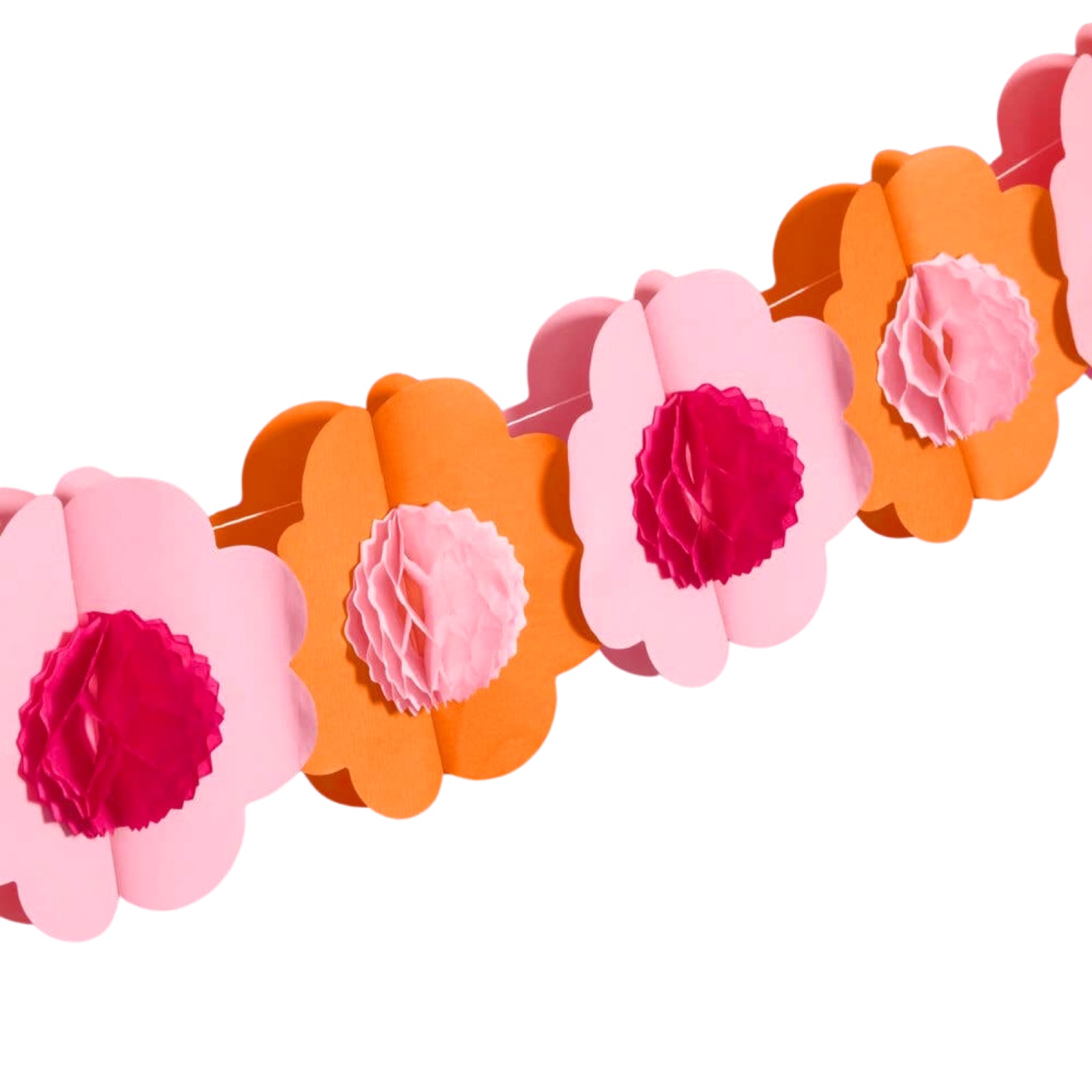 Pink & Orange Flower Power Garland - bubblegum market