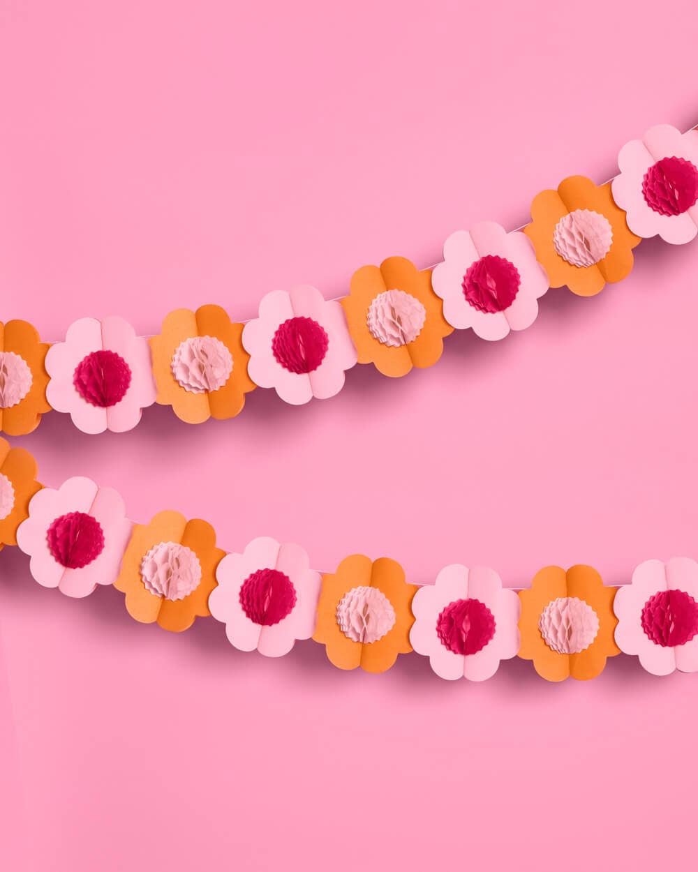 Pink & Orange Flower Power Garland - bubblegum market