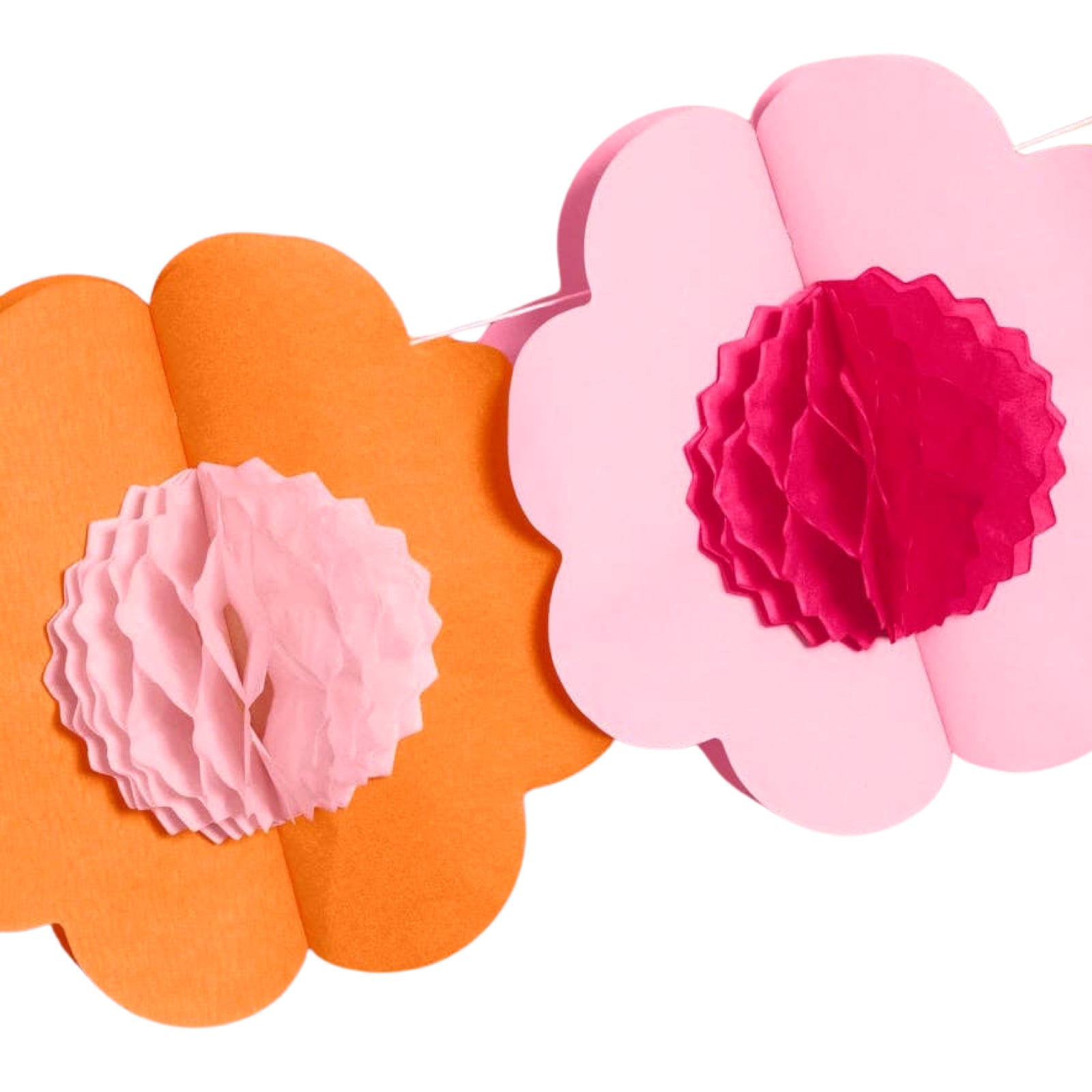 Pink & Orange Flower Power Garland - bubblegum market