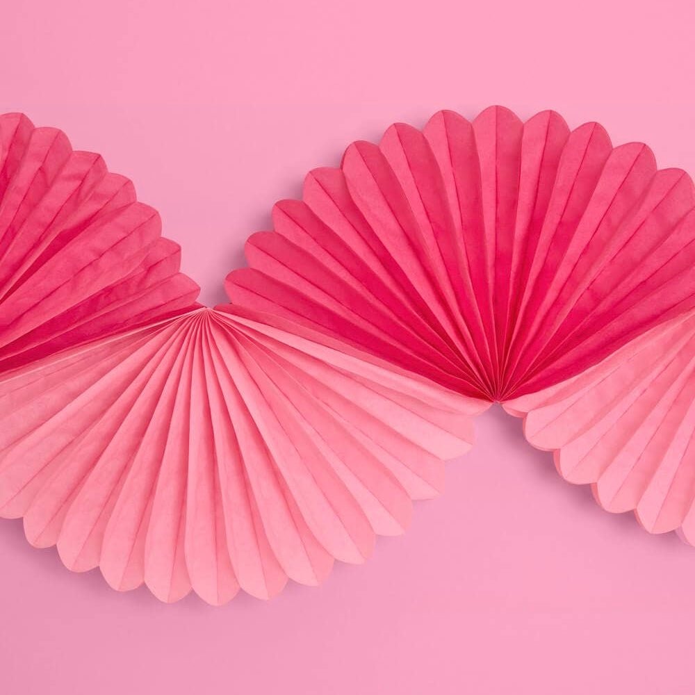 Pink Paper Fan Garland - bubblegum market
