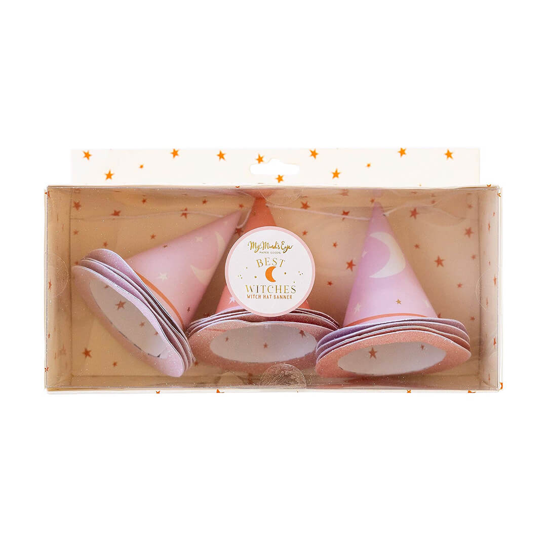 Pink & Peach Witch Hat Banner - bubblegum market