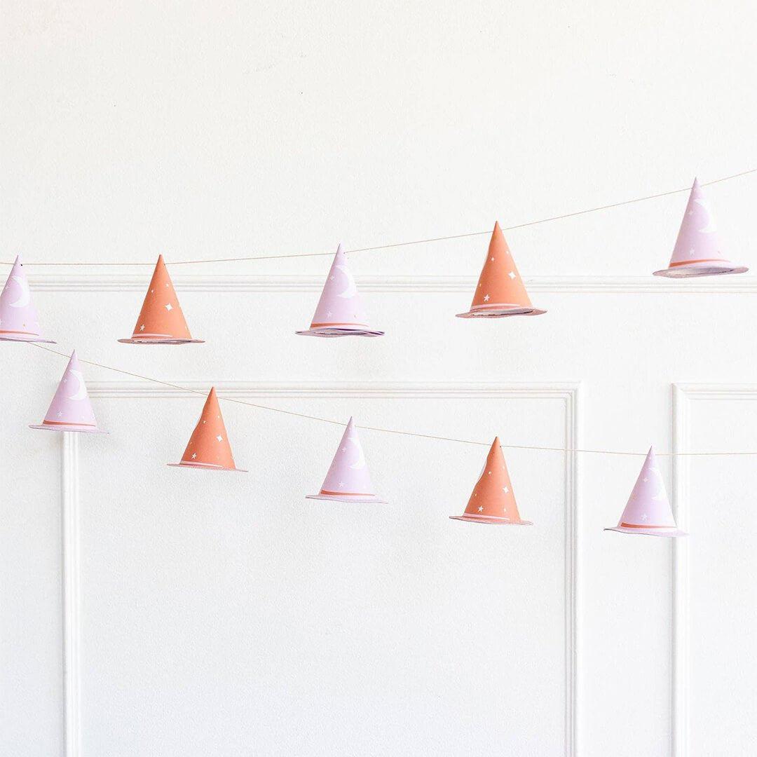 Pink & Peach Witch Hat Banner - bubblegum market
