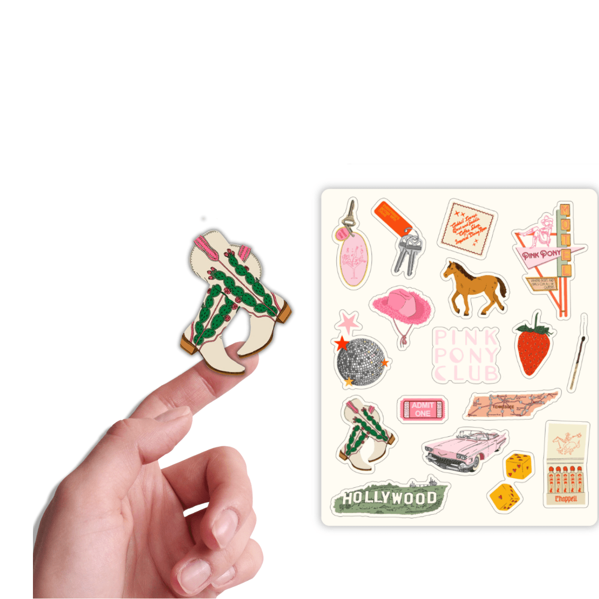Pink Pony Club Chappell Roan Vinyl Sticker Sheet - bubblegum market