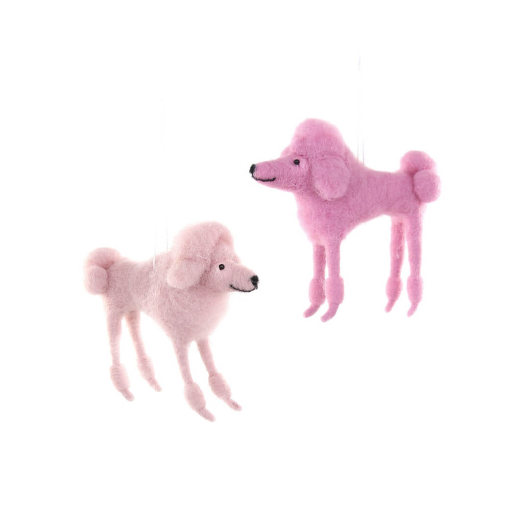 Pink Poodle Ornament 4.5" - bubblegum market