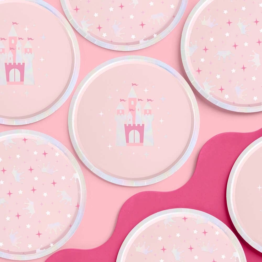 Pink Princess Paper Plates 9" (24ct) - bubblegum market