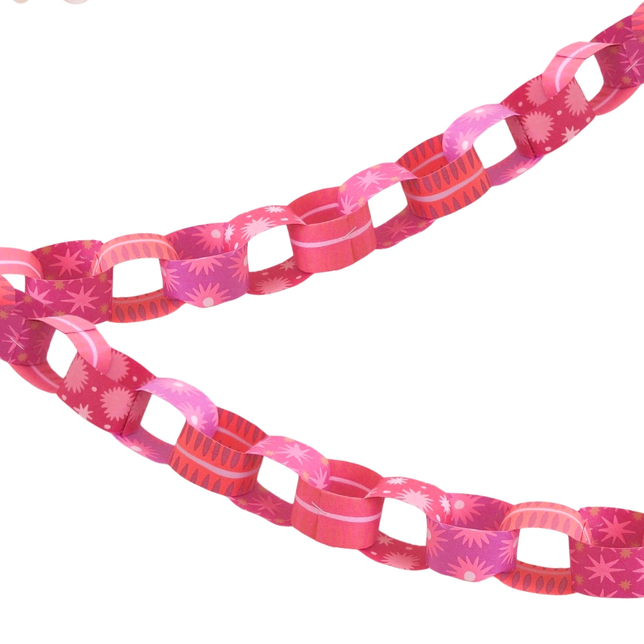 Pink & Red Paper Chain Kit - bubblegum market