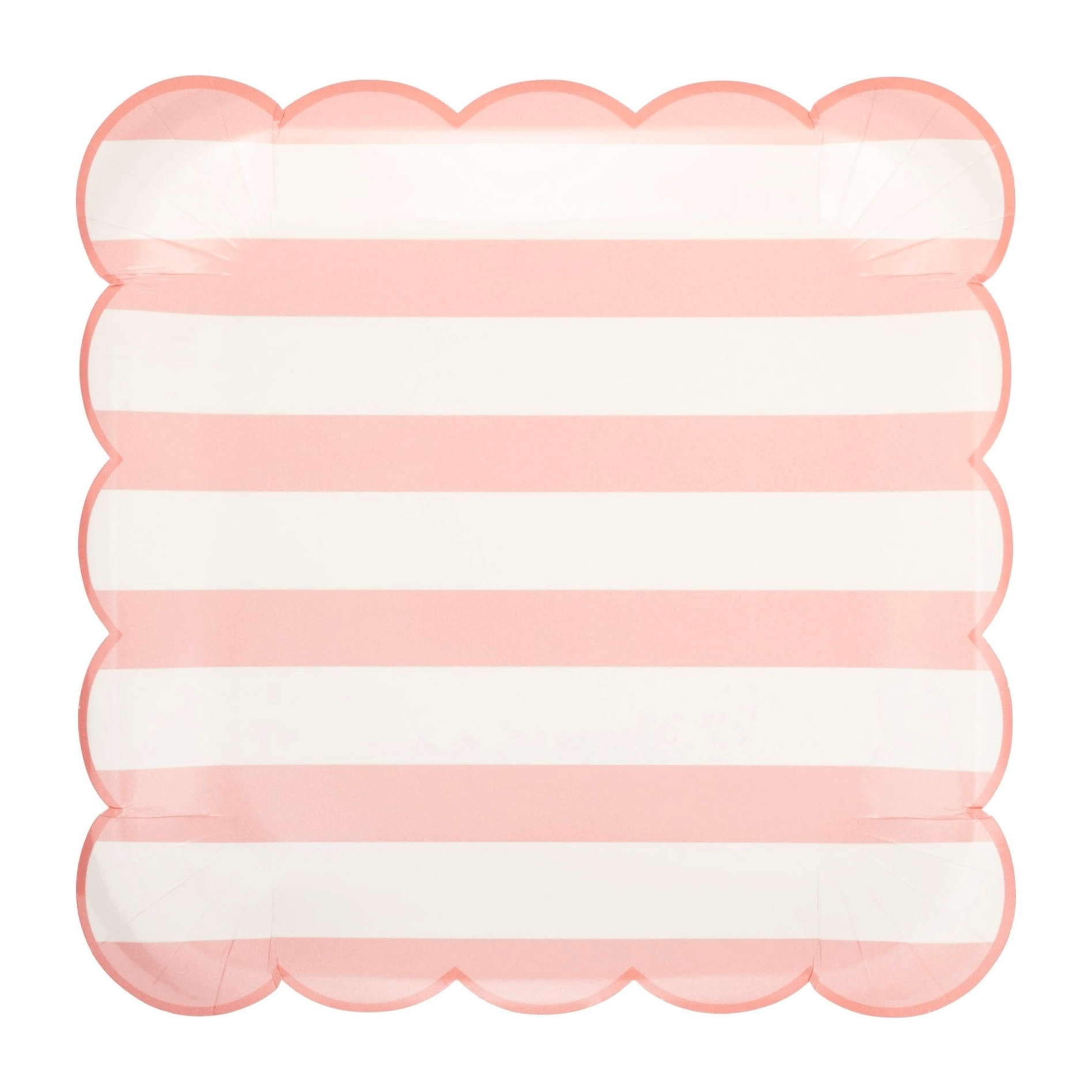Pink Stripe Paper Plates 9" - bubblegum market