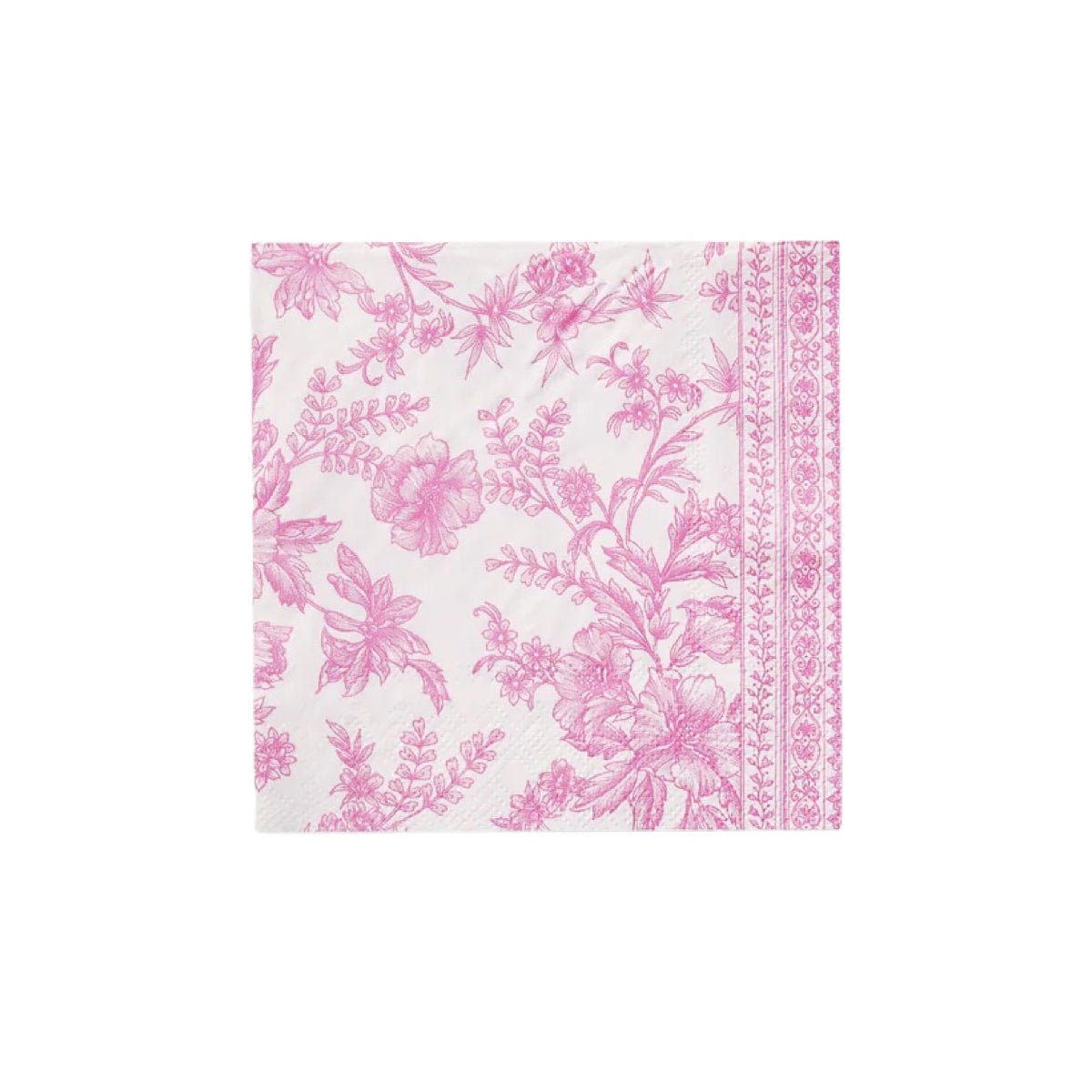 Pink Toile Cocktail Napkins - bubblegum market
