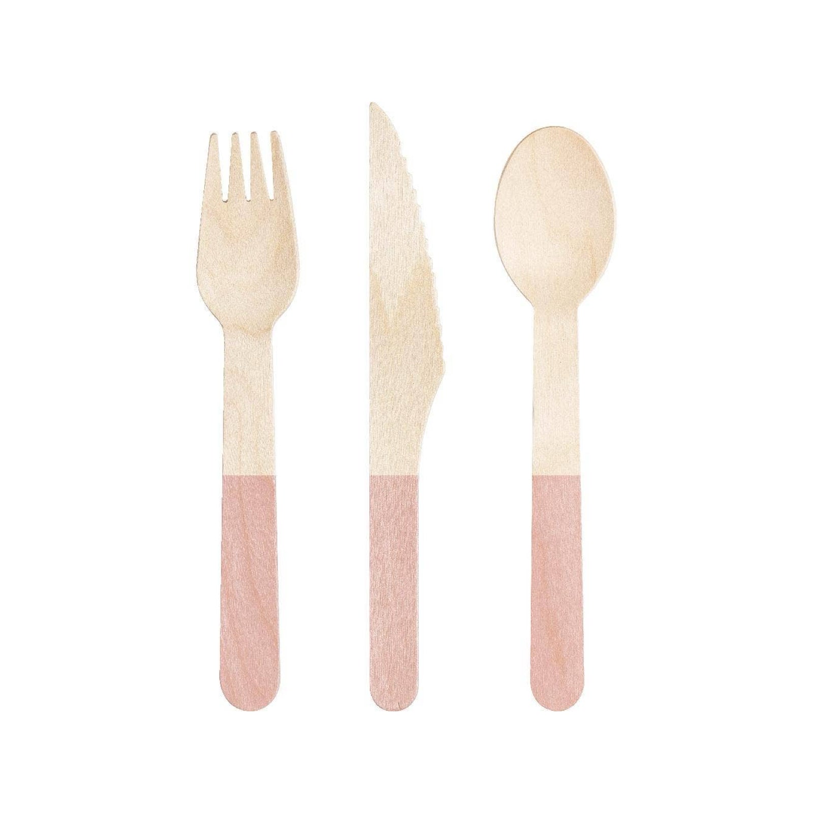Pink Wooden Cutlery - bubblegum market