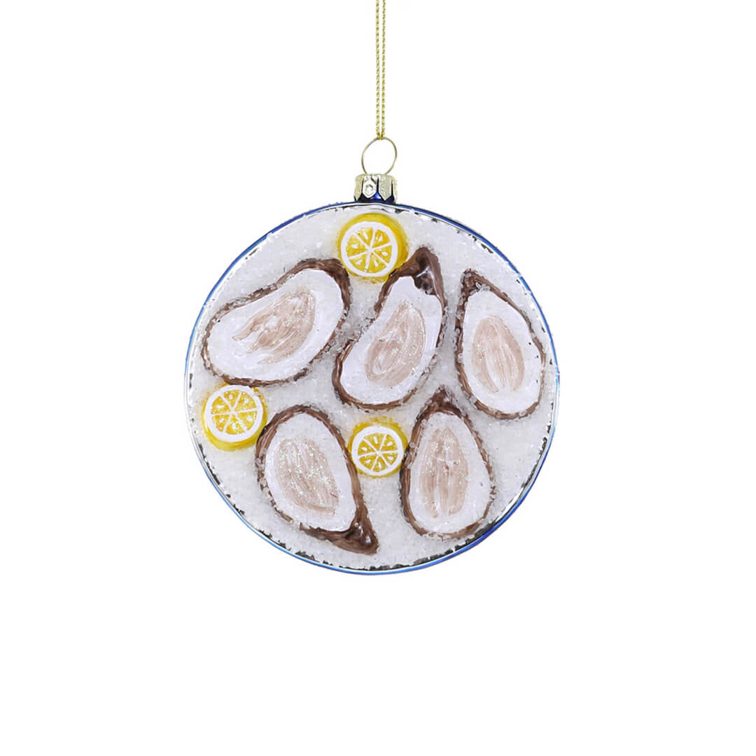 Plated Oysters On Ice Ornament 4.25" - bubblegum market